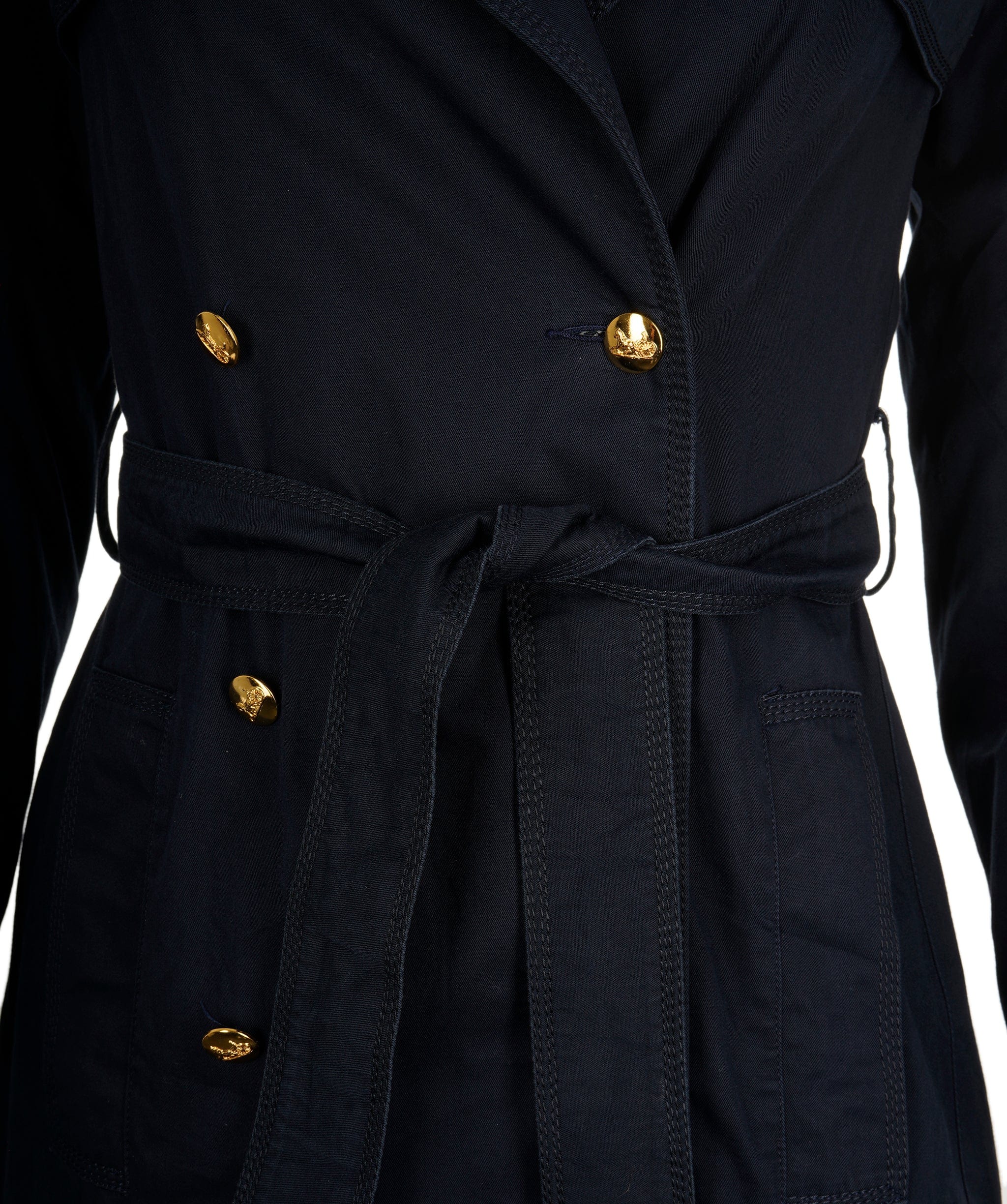 Celine Celine Gold Button Navy Trench Coat - ASL8648