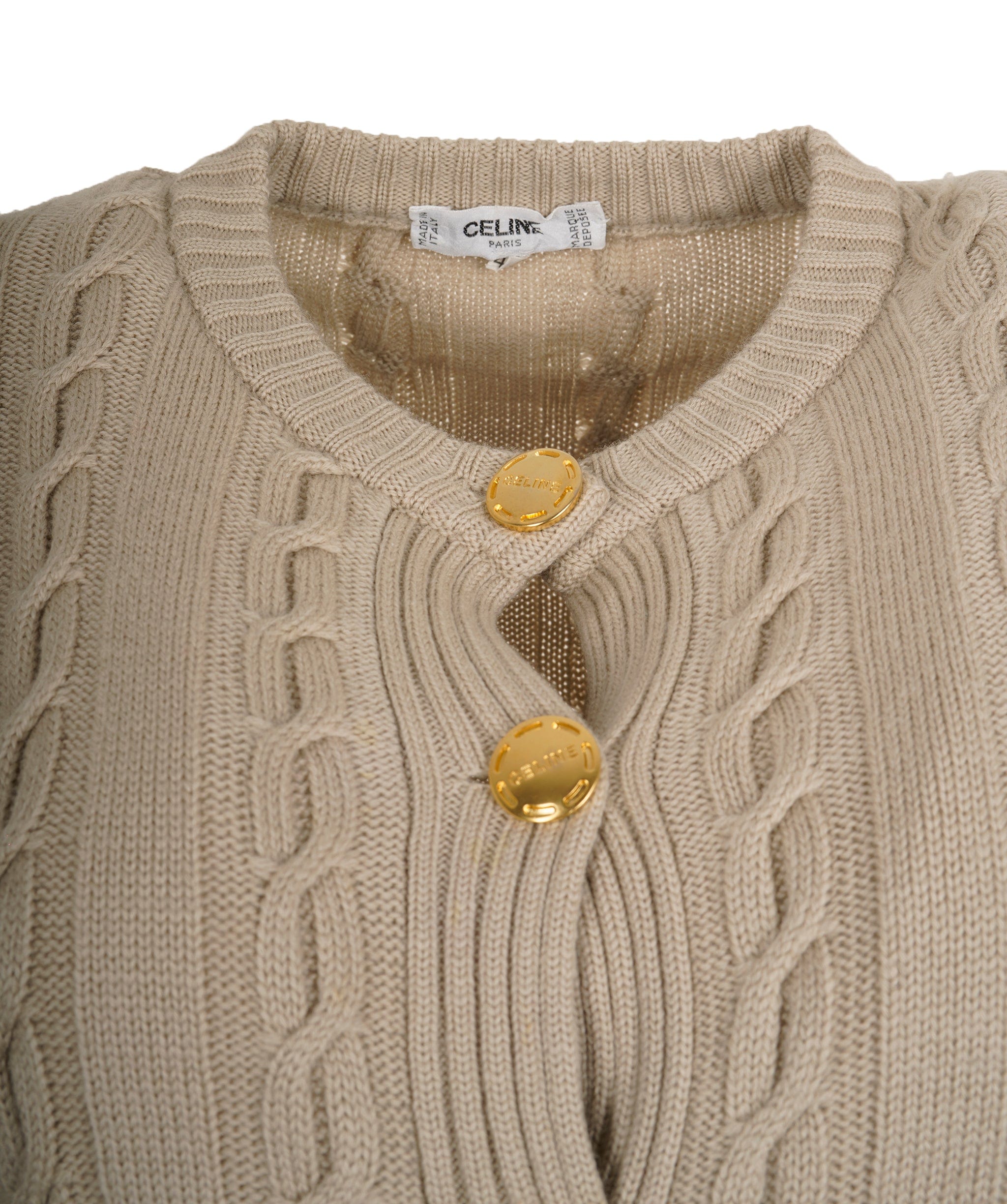 Celine ???Celine Knit Cardigan #42 Beige ASL9819