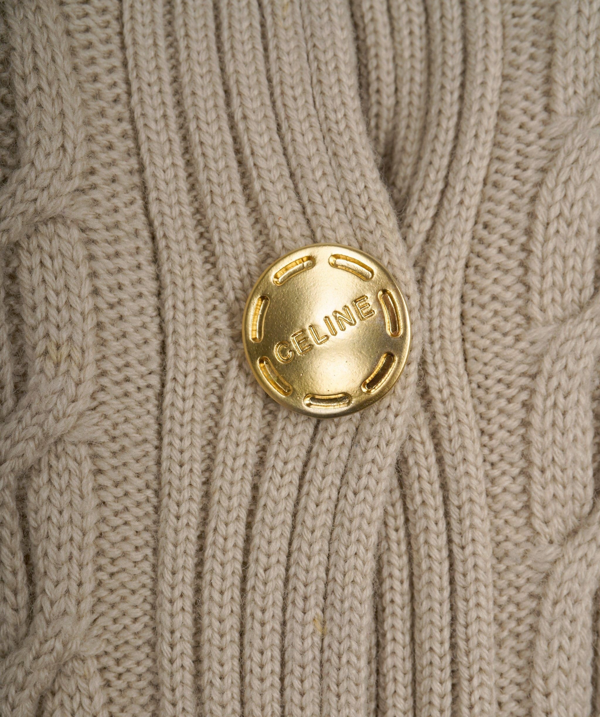 Celine ???Celine Knit Cardigan #42 Beige ASL9819