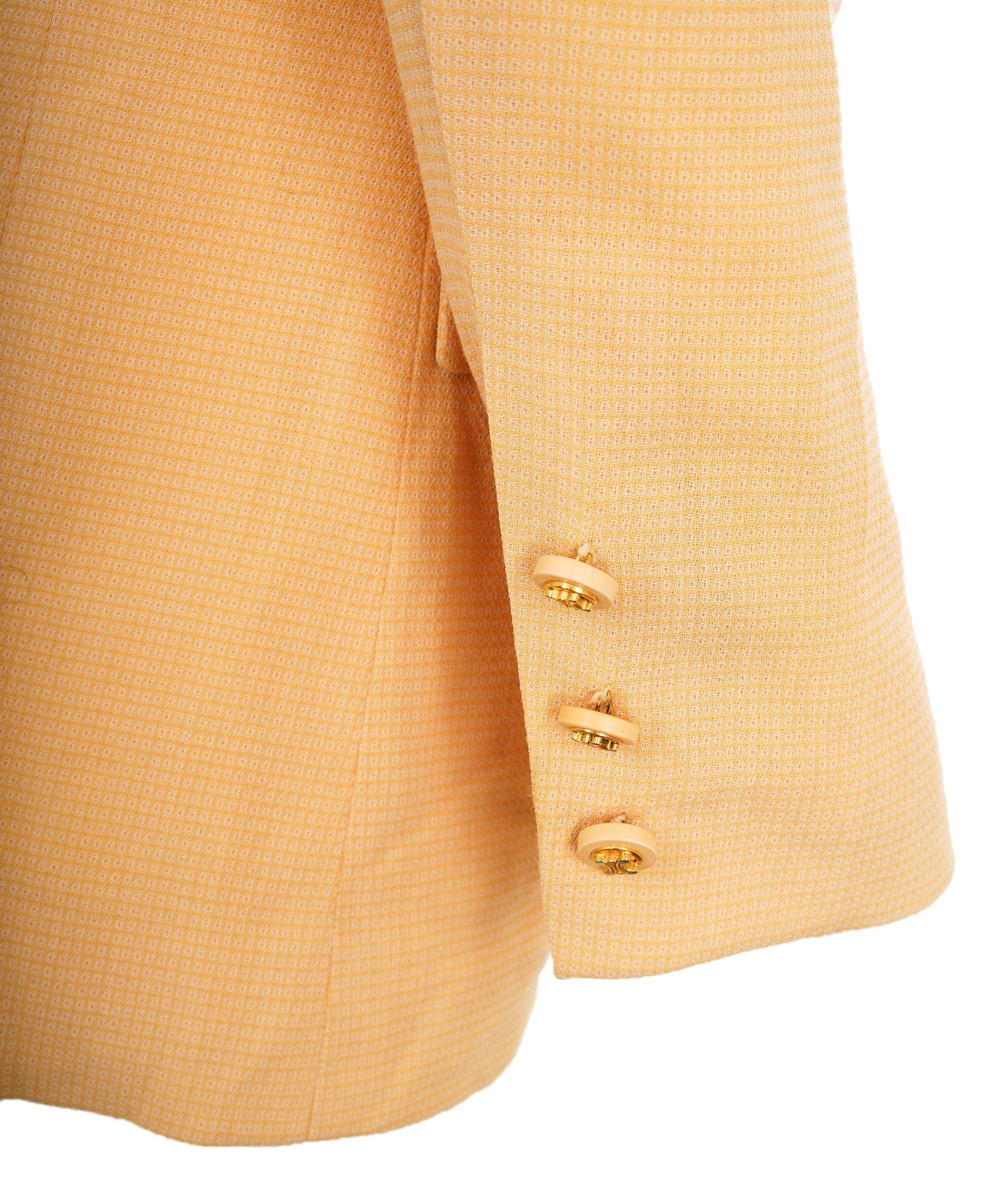 Celine Celine Light Yellow Blazer With Triomphe Gold Buttons  ALC0834