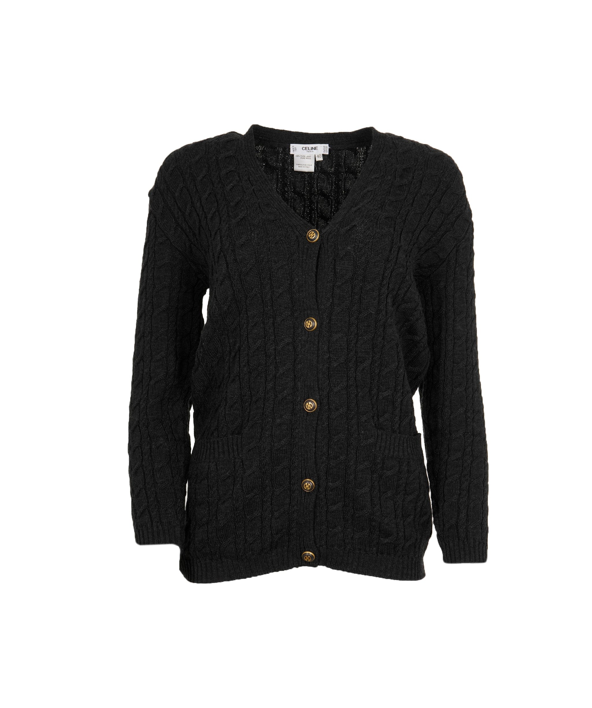 Celine Celine Logo Button Knit Cardigan ASL9717