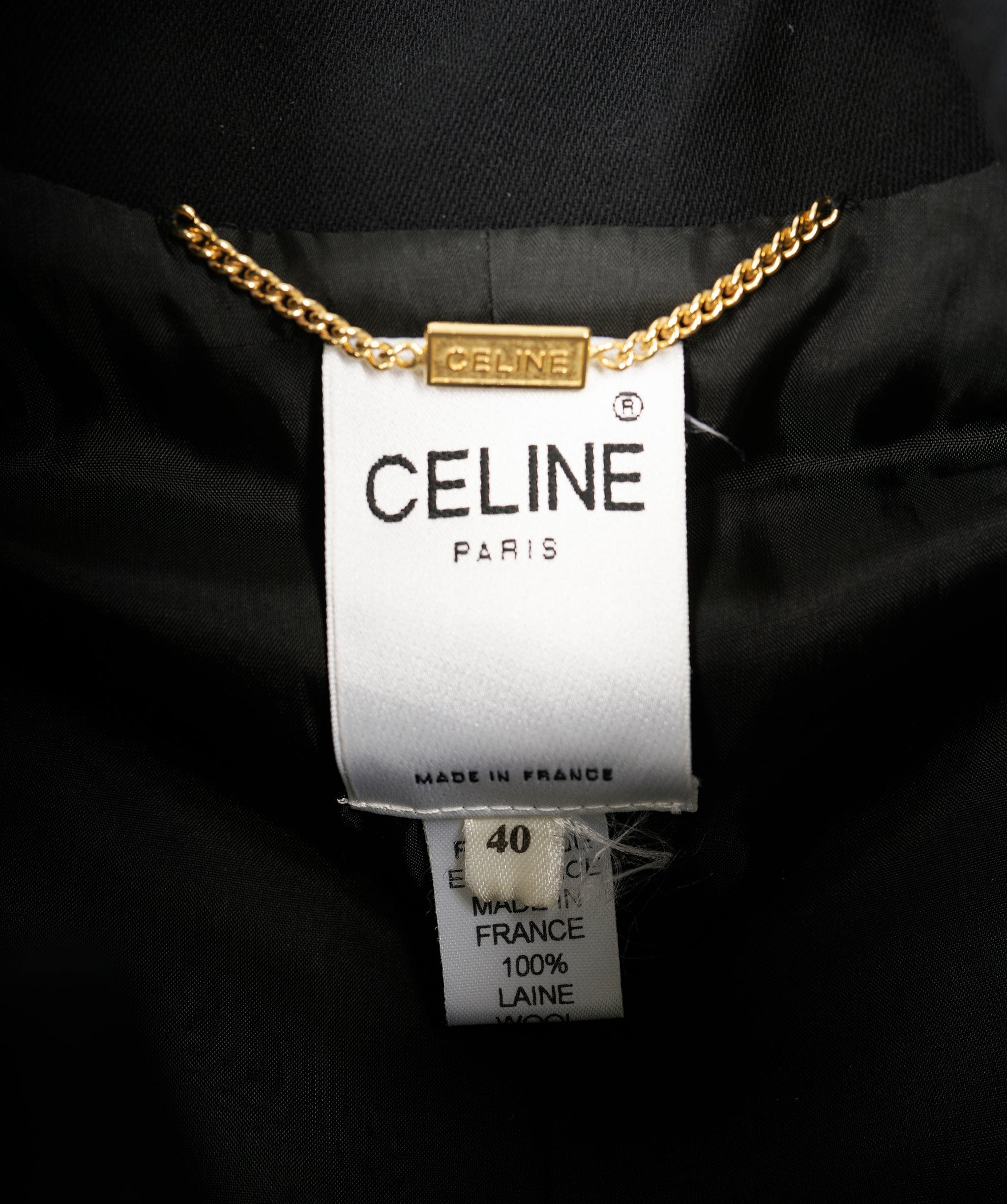 Celine Celine Logo Buttons Skirt Suits Black ASL9631