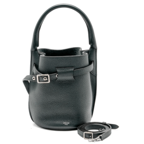 Celine Celine Nano Bucket Big Bag Grained Calfskin Dark Green SHW