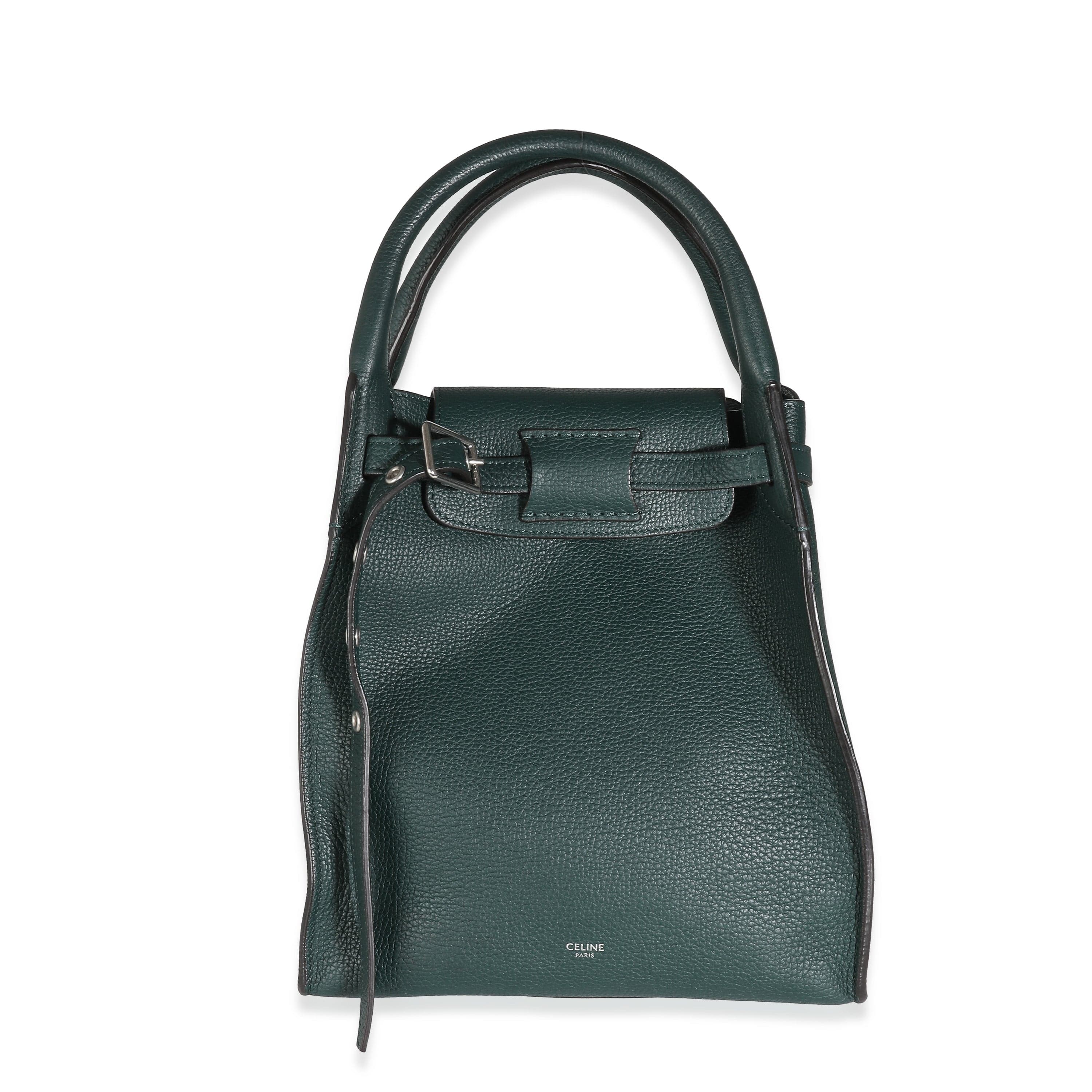 Celine Celine Green Supple Grained Calfskin Small Big Bag