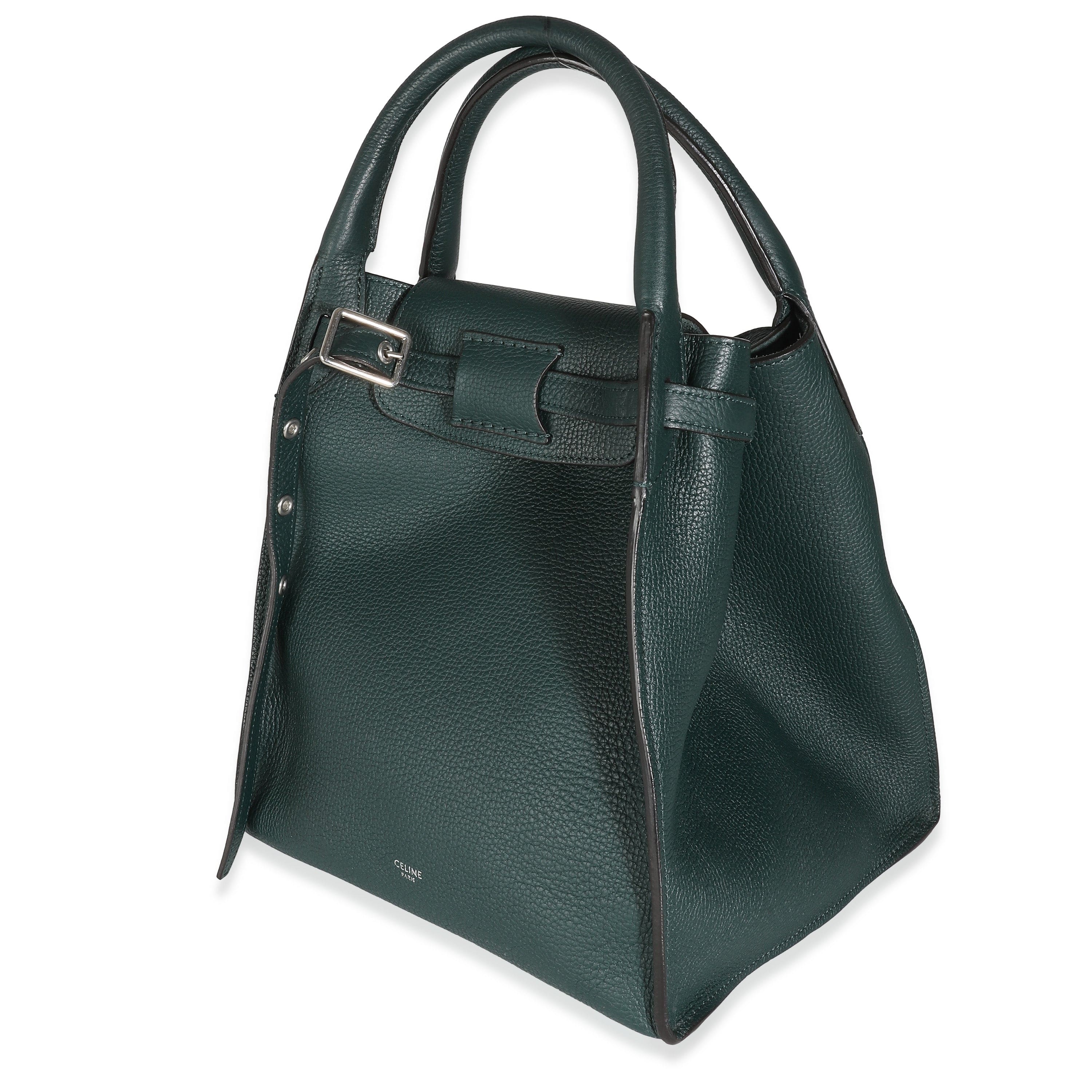 Celine Celine Green Supple Grained Calfskin Small Big Bag