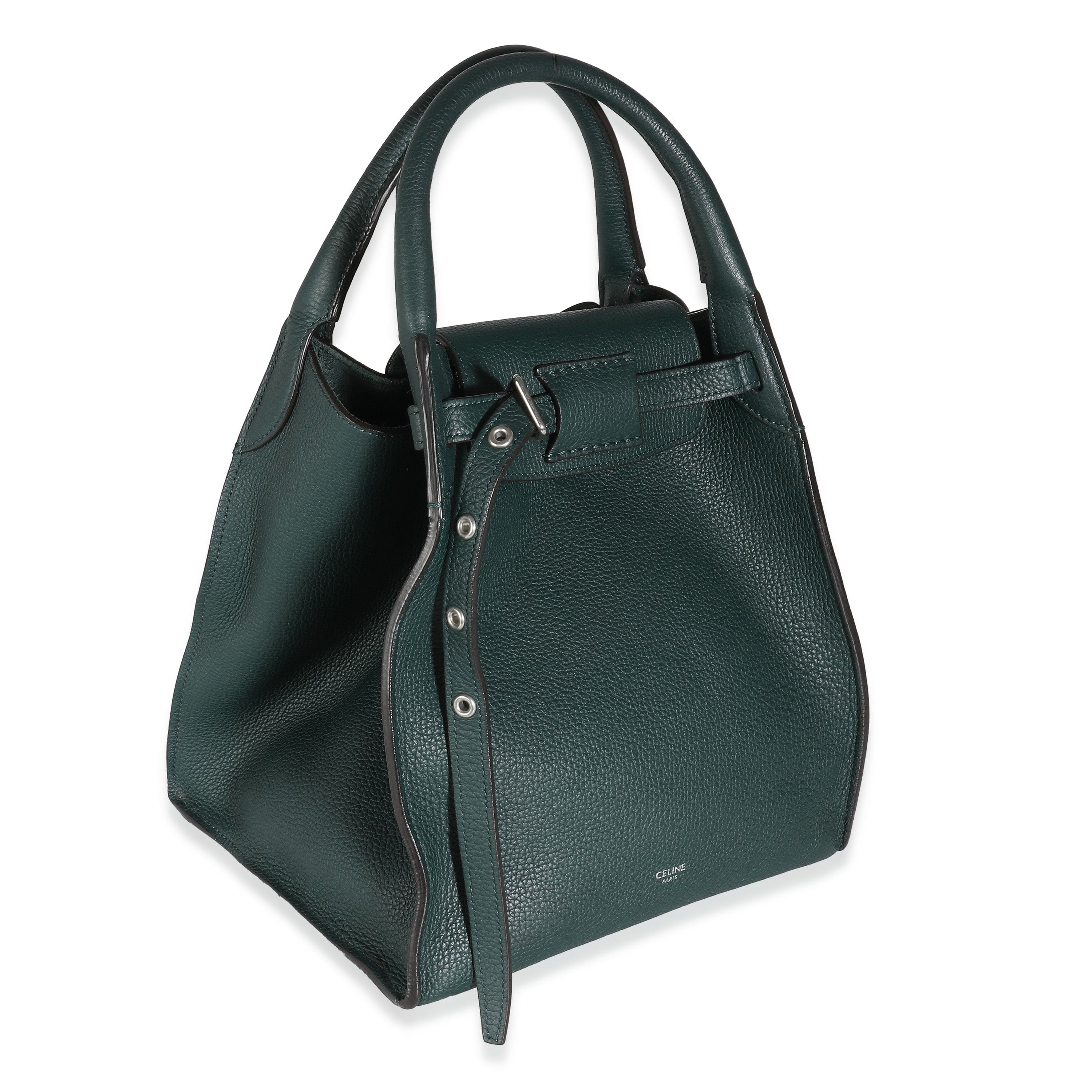 Celine Celine Green Supple Grained Calfskin Small Big Bag