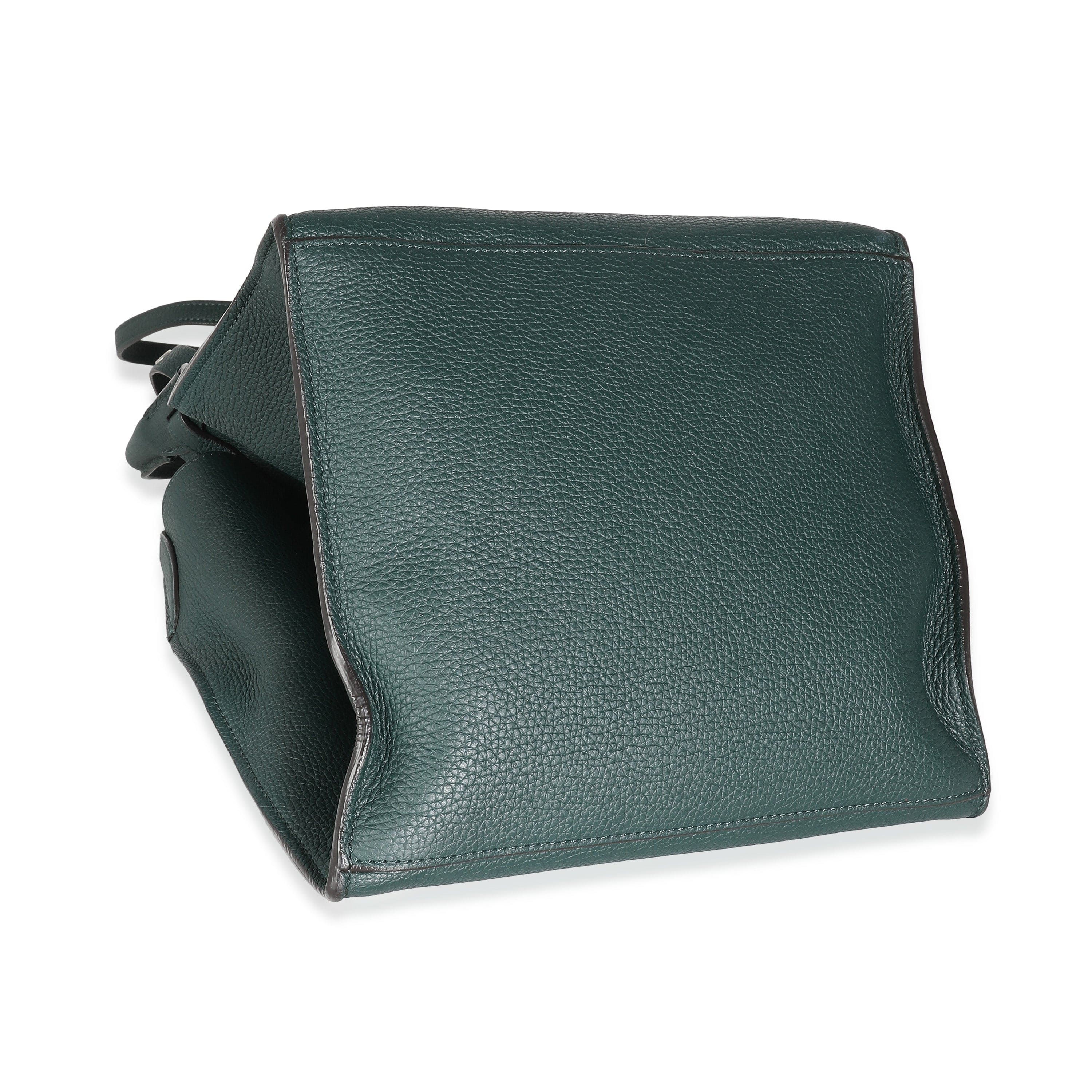 Celine Celine Green Supple Grained Calfskin Small Big Bag