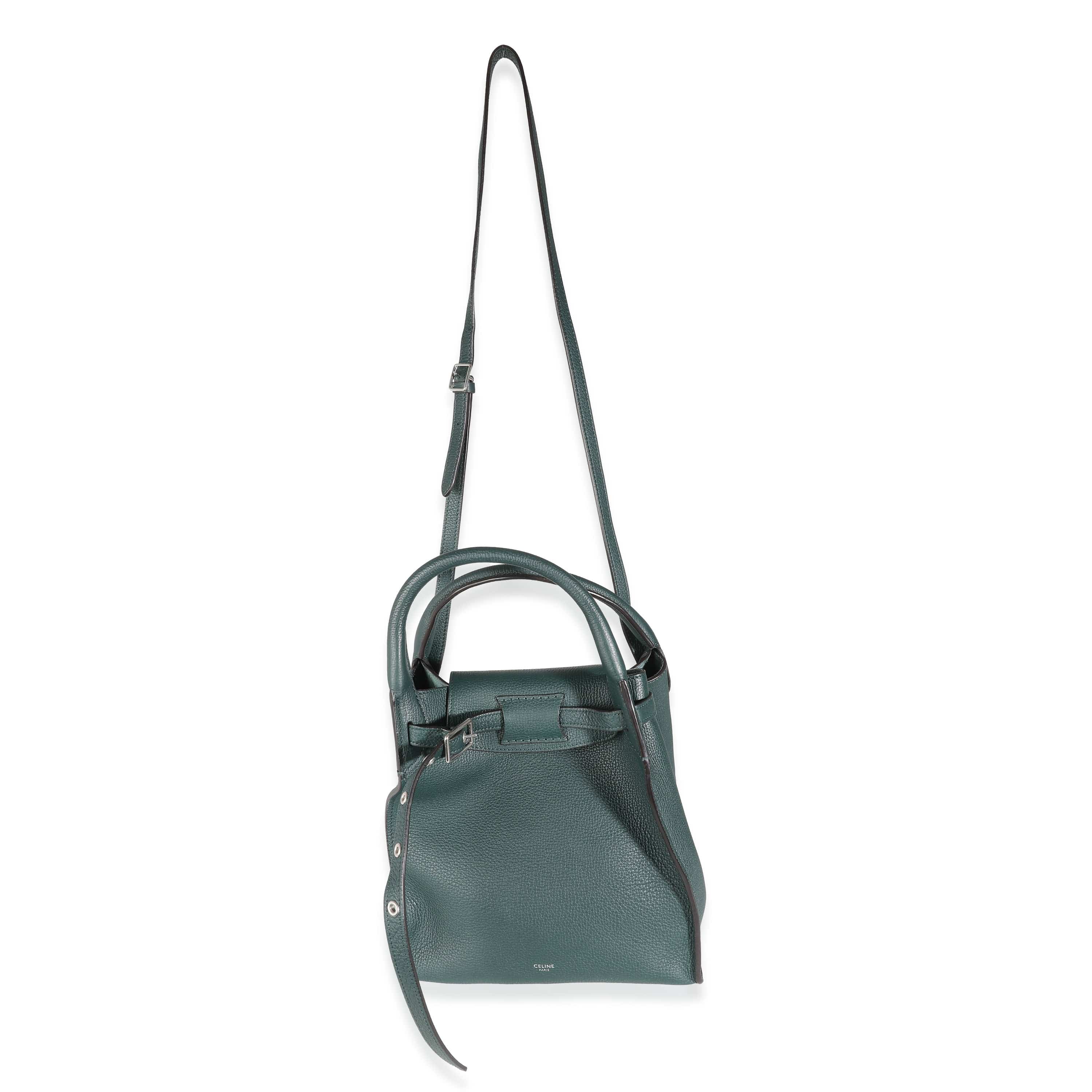 Celine Celine Green Supple Grained Calfskin Small Big Bag