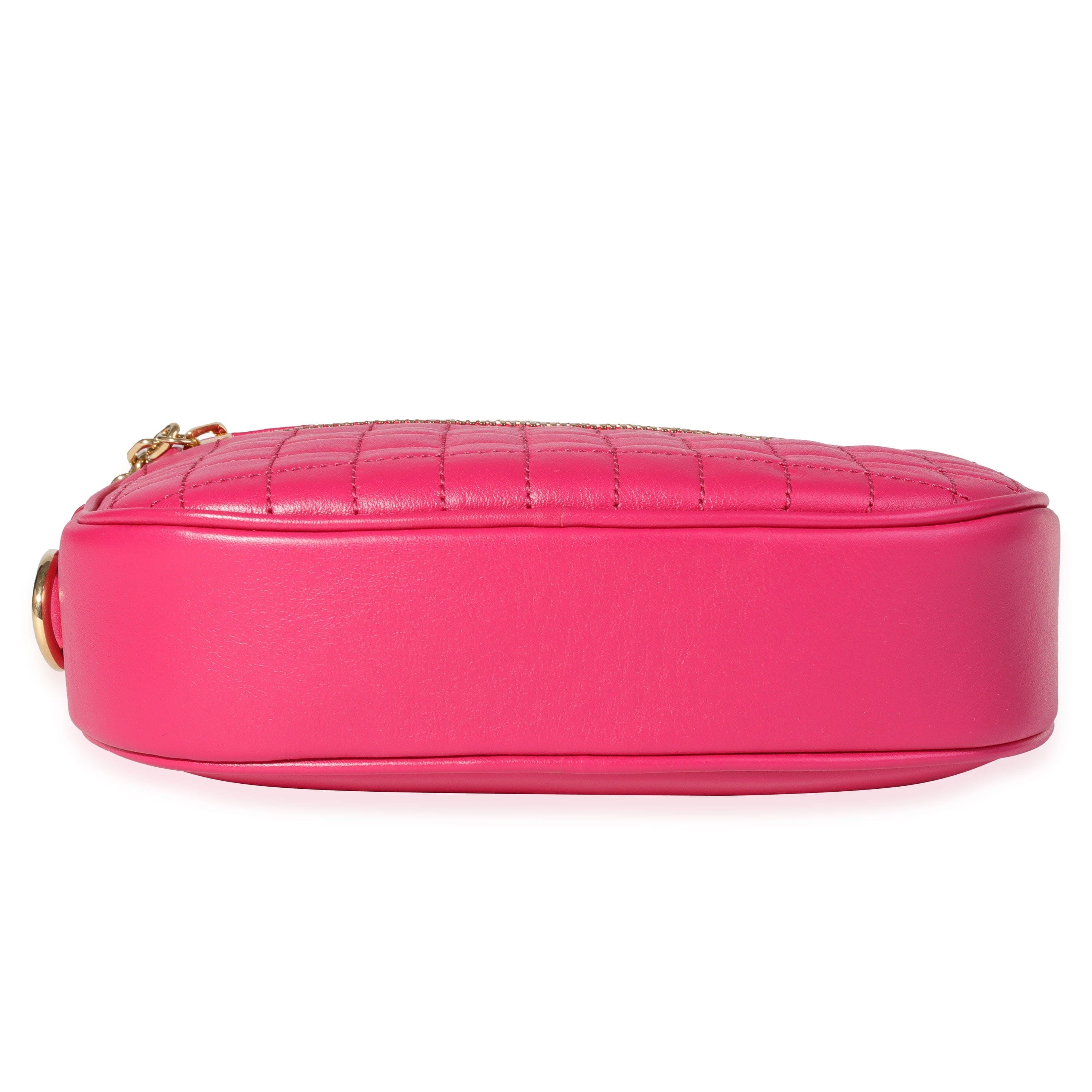 Celine Celine Hot Pink Quilted Calfskin Small C Charm Camera Bag