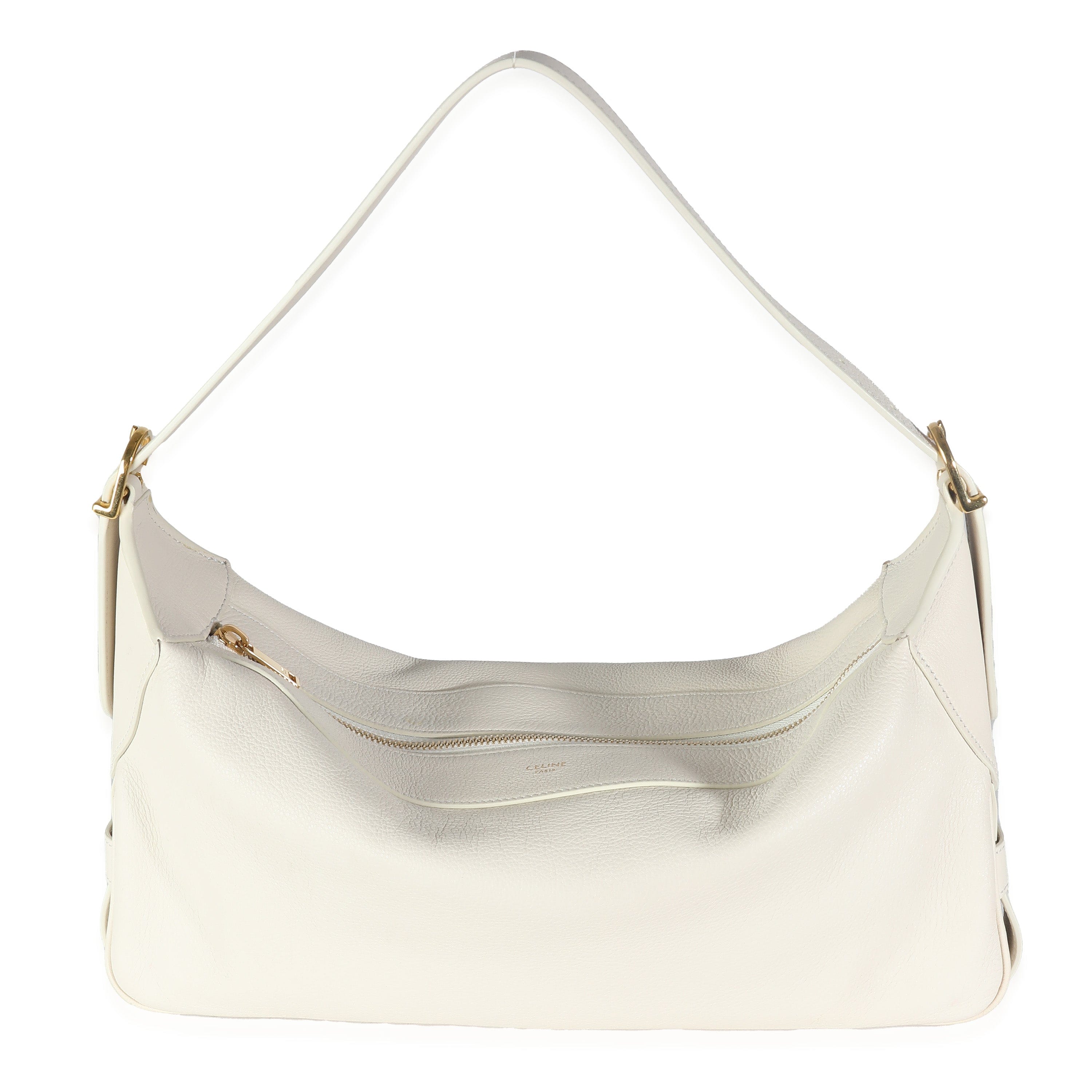 Celine Celine White Supple Calfskin Medium Romy