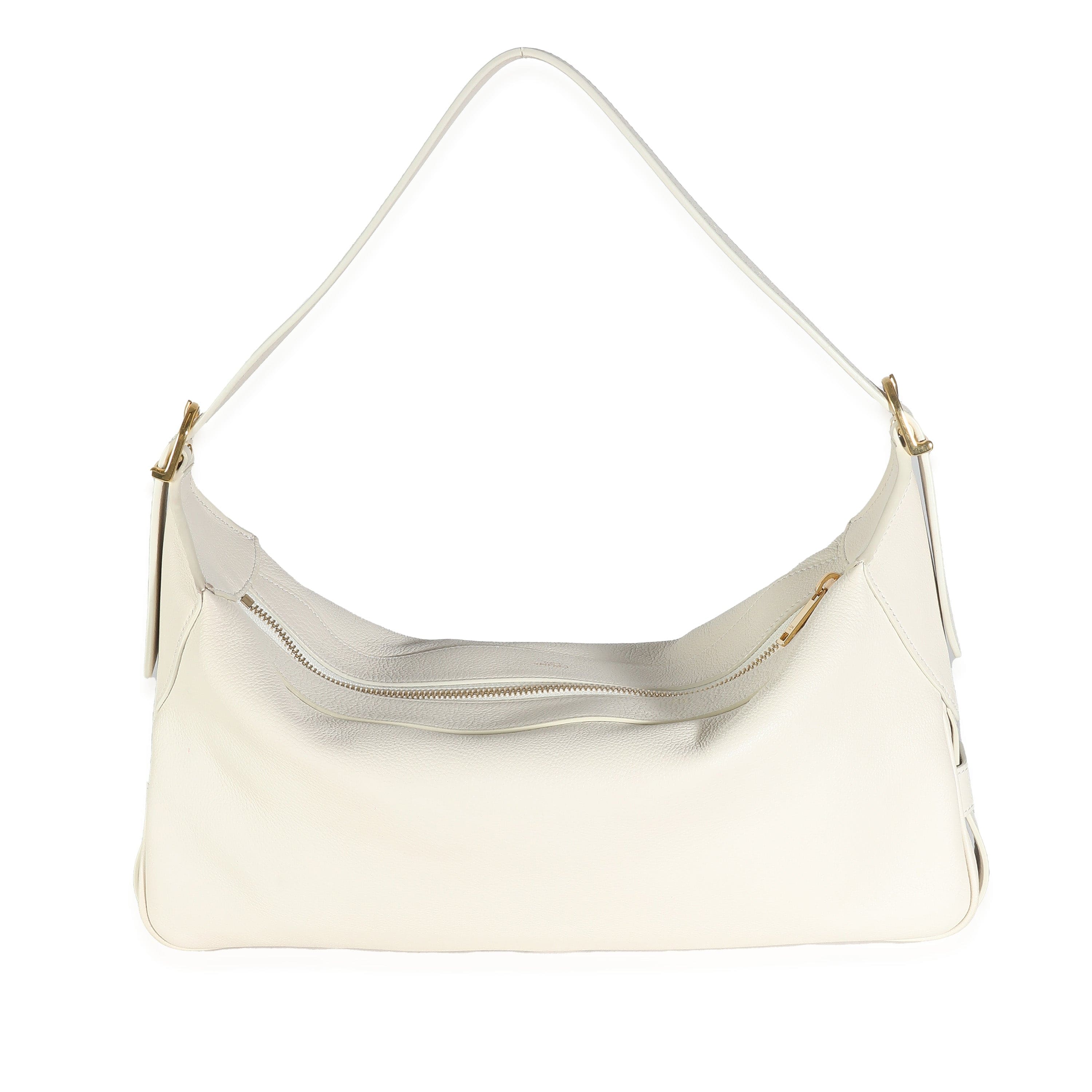 Celine Celine White Supple Calfskin Medium Romy