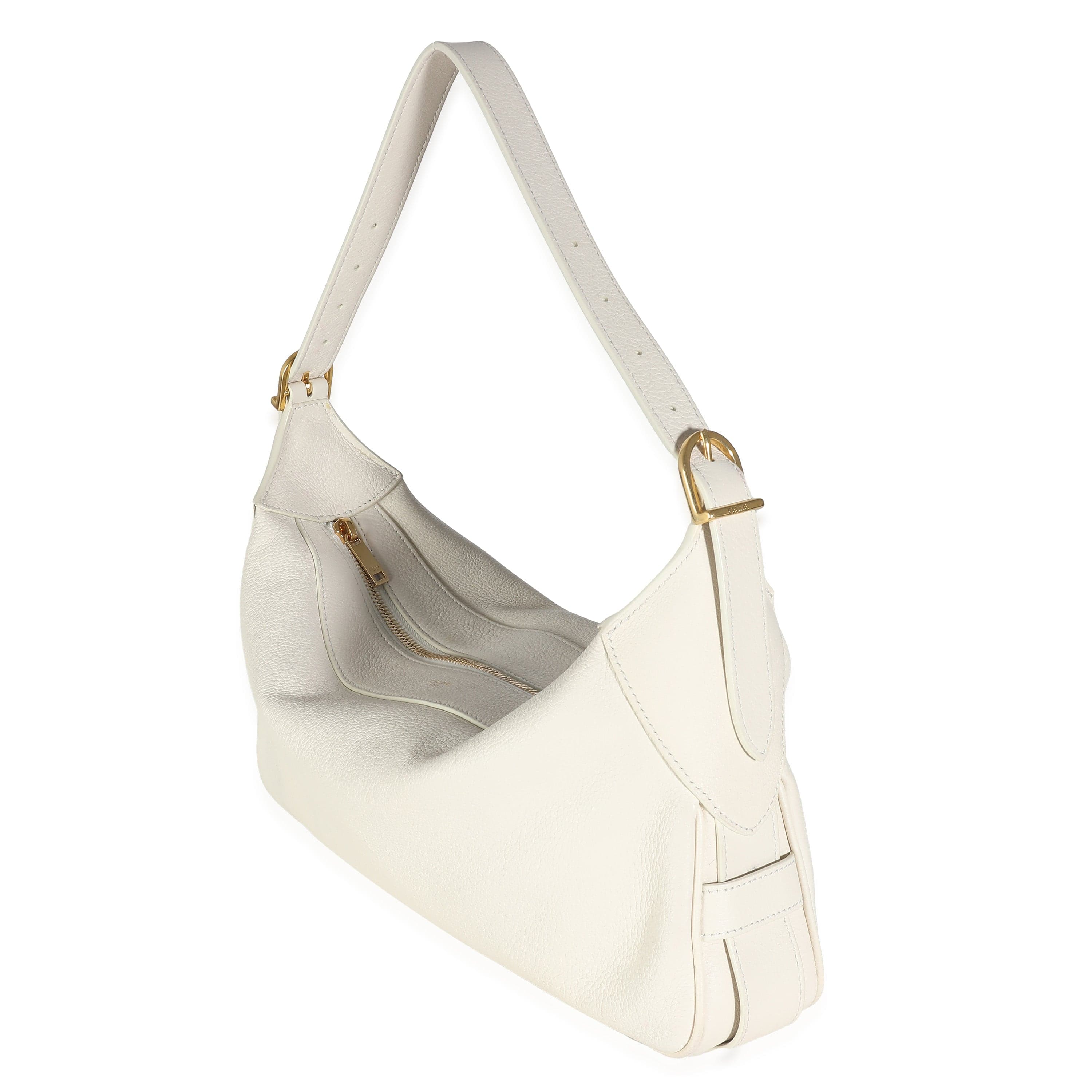 Celine Celine White Supple Calfskin Medium Romy