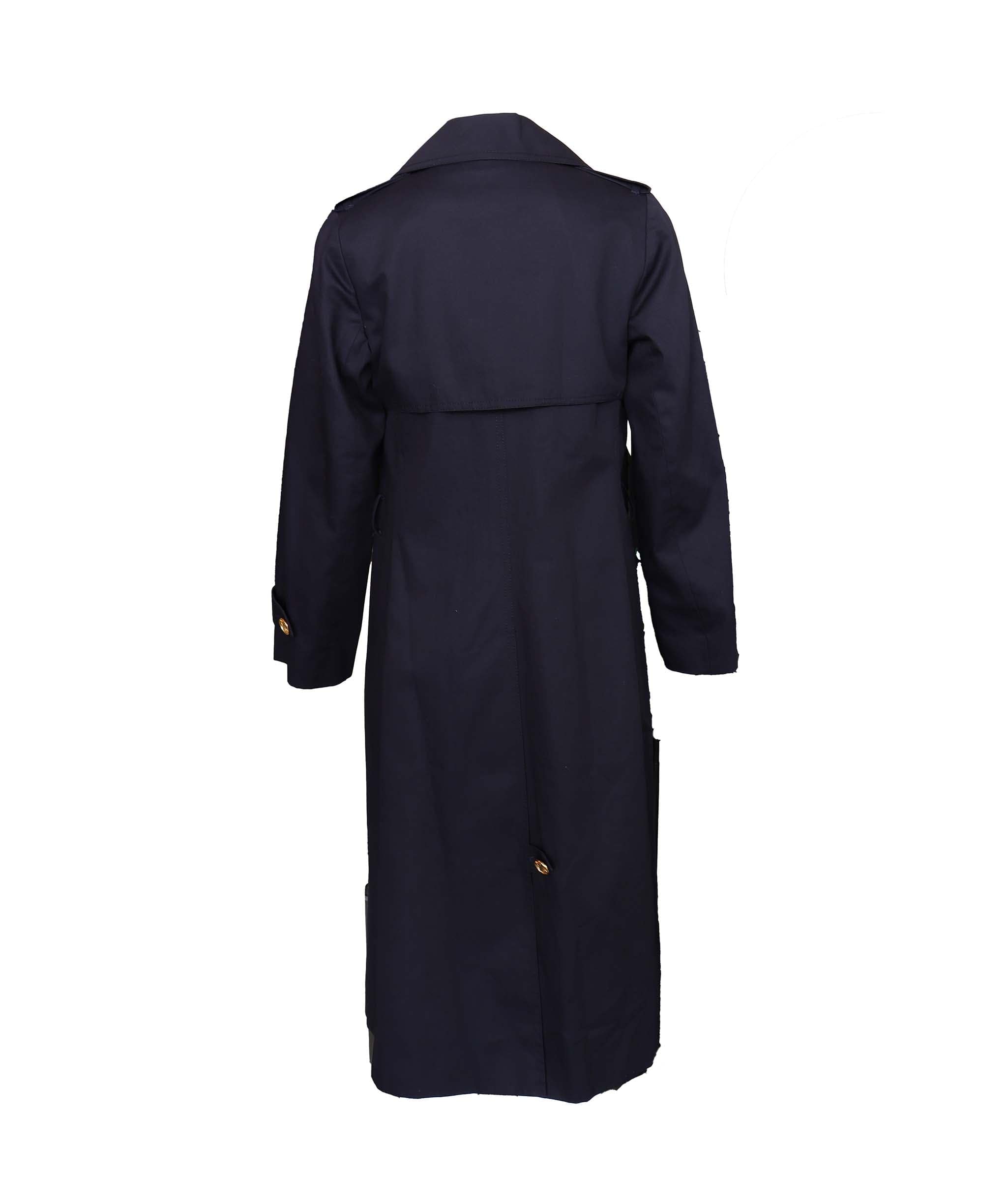 Celine Celine Logo Button Trench Coat Navy DXBS2019