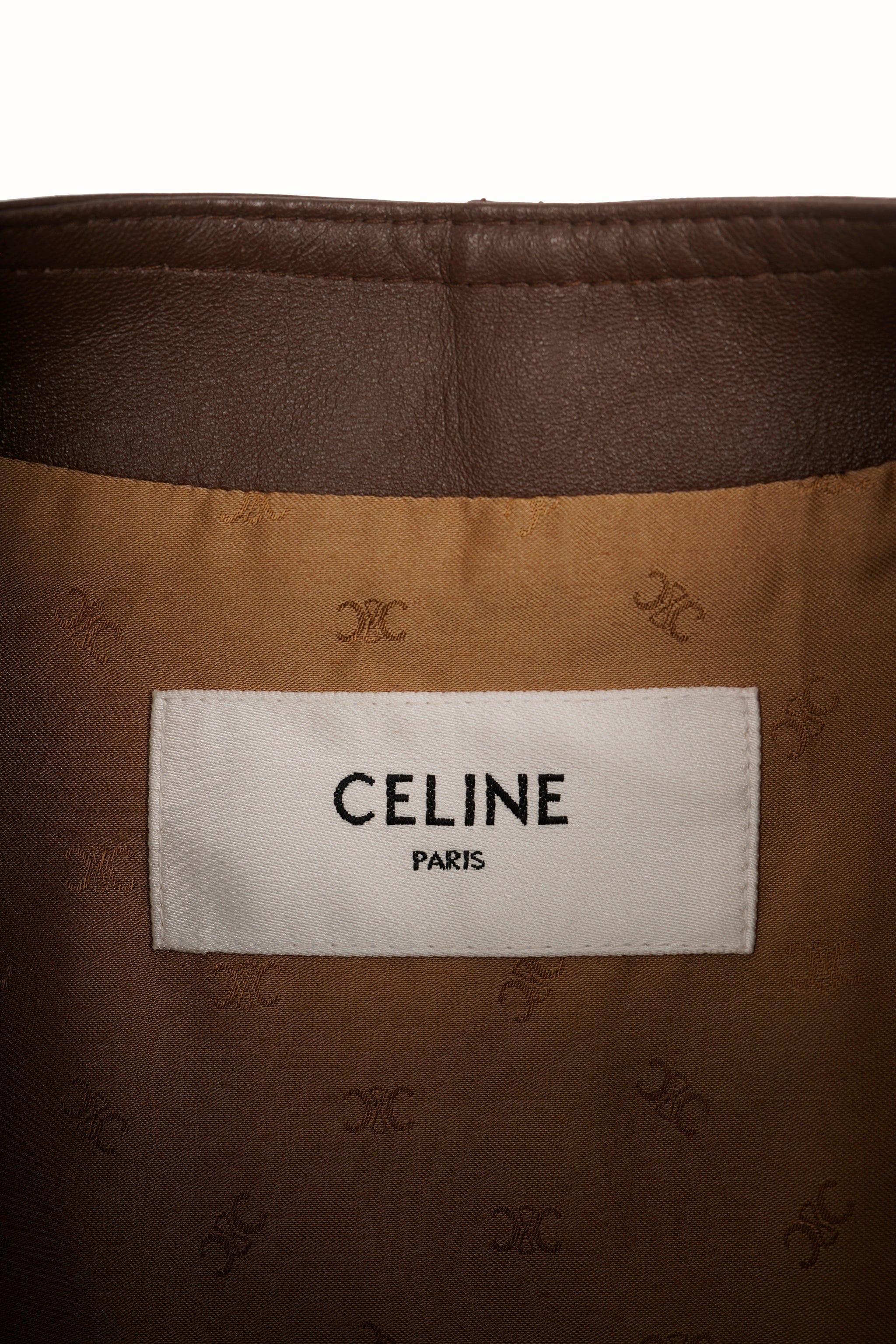 Celine Celine Brown Leather Single Breasted Jacket  ALC1493