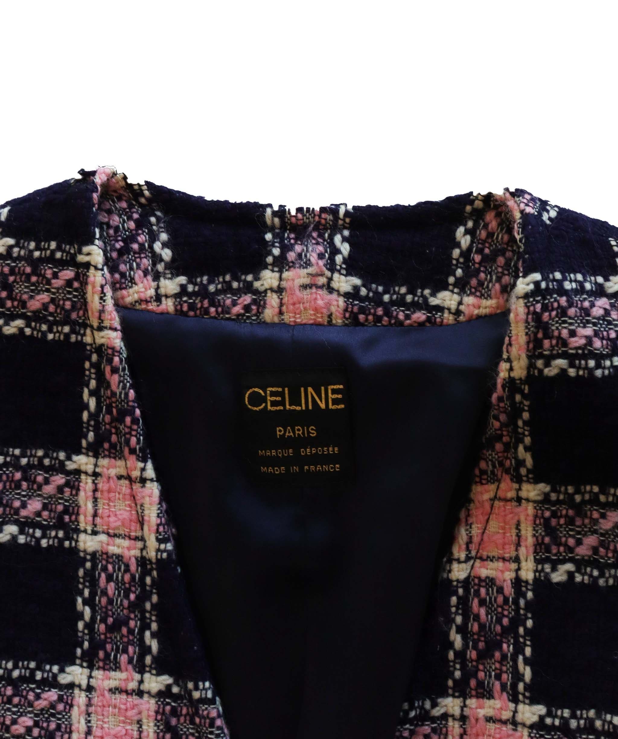 Celine Celine celine plaid coat AGC1915