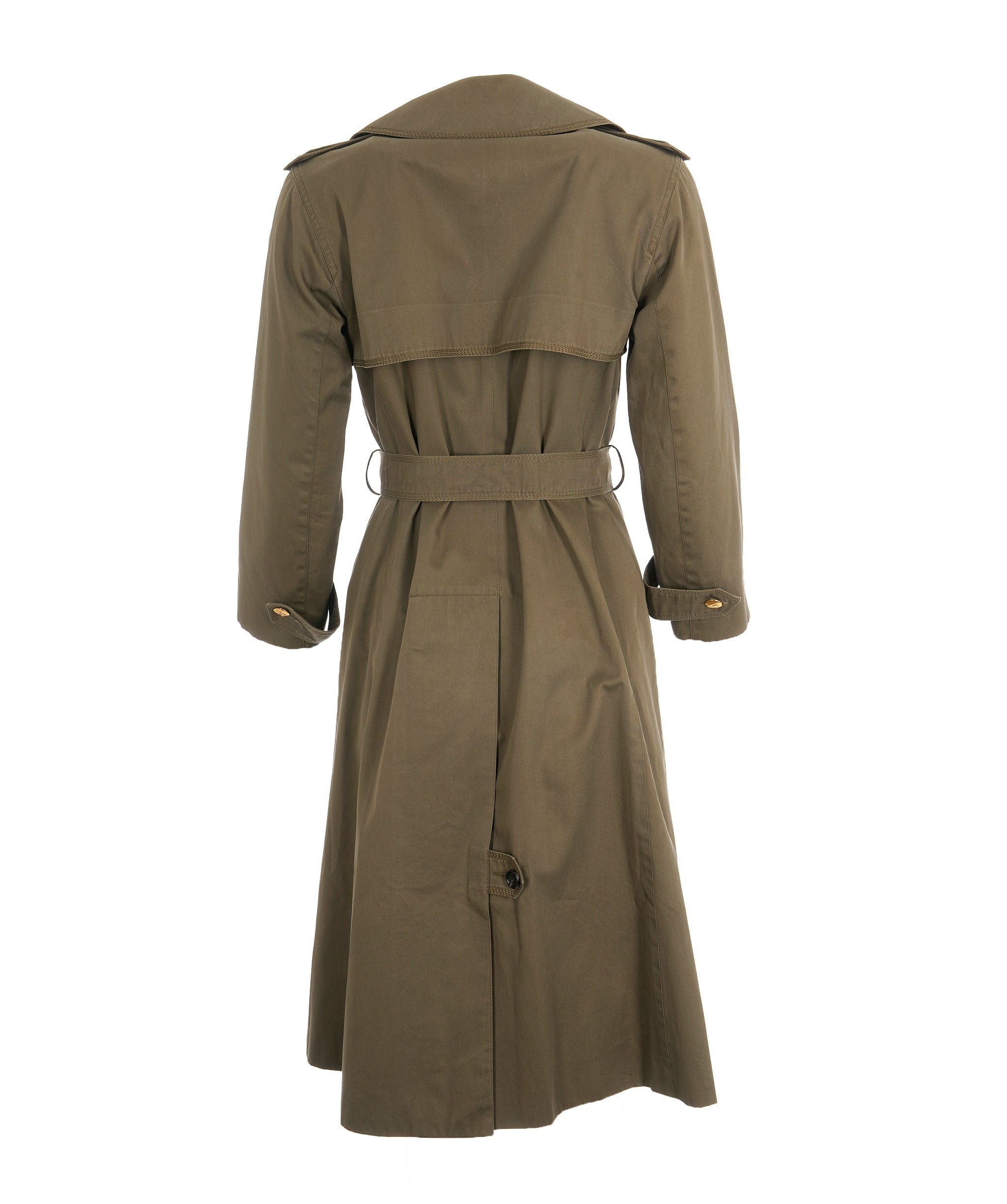 Celine Celine Gold Buttons Trench Coat Khaki ASL10250