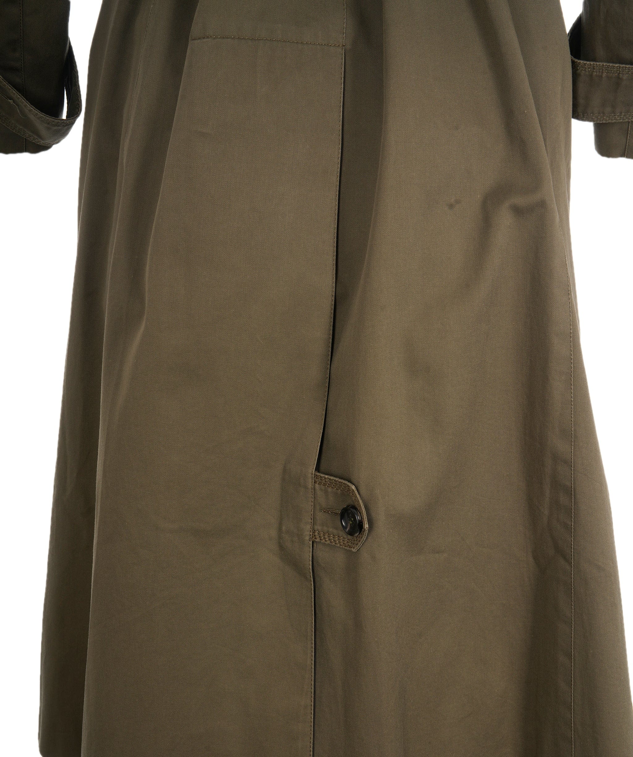 Celine Celine Gold Buttons Trench Coat Khaki ASL10250