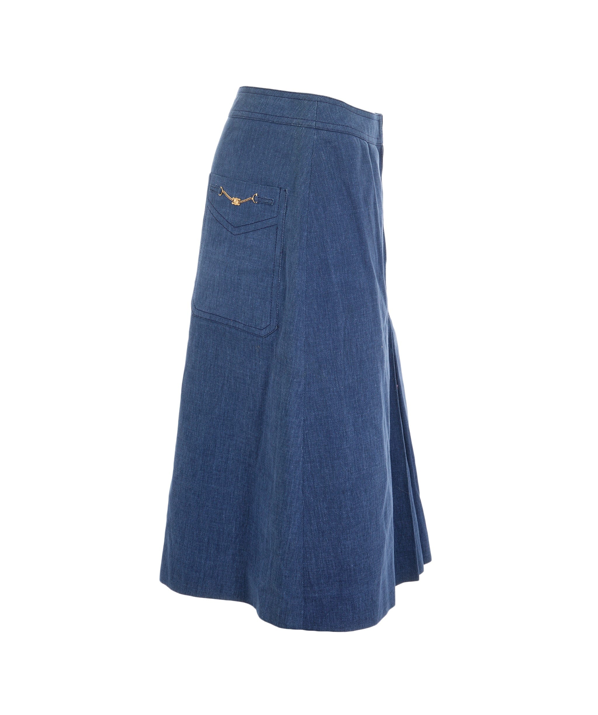 Celine Celine Triompe Denim Skirt  ALL0573