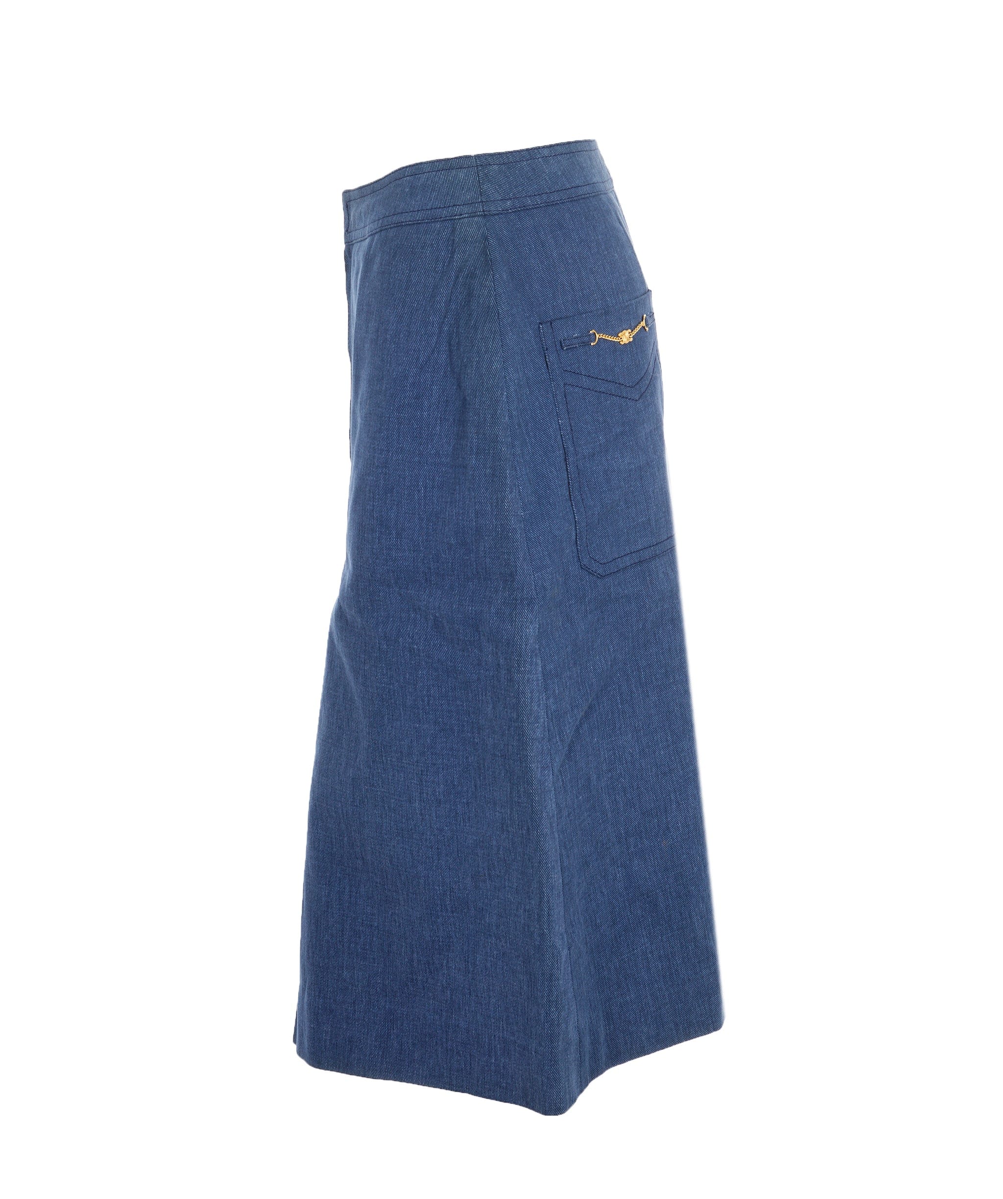 Celine Celine Triompe Denim Skirt  ALL0573