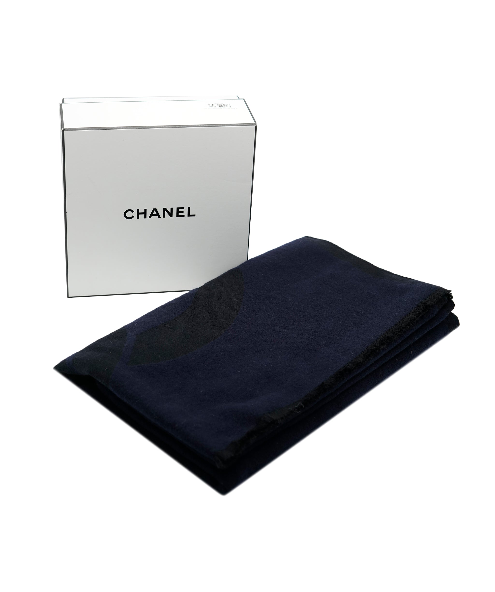 Chanel Black and Navy Chanel Scarf ALL0638