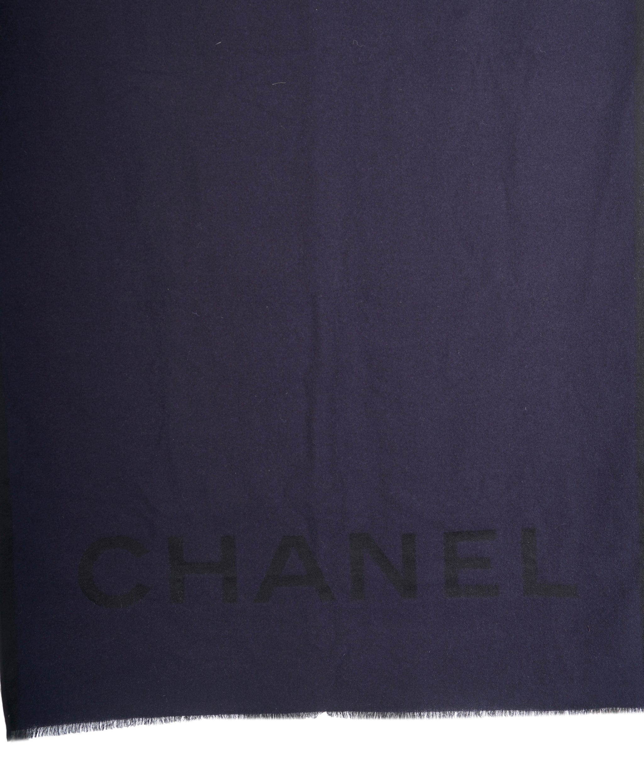 Chanel Black and Navy Chanel Scarf ALL0638