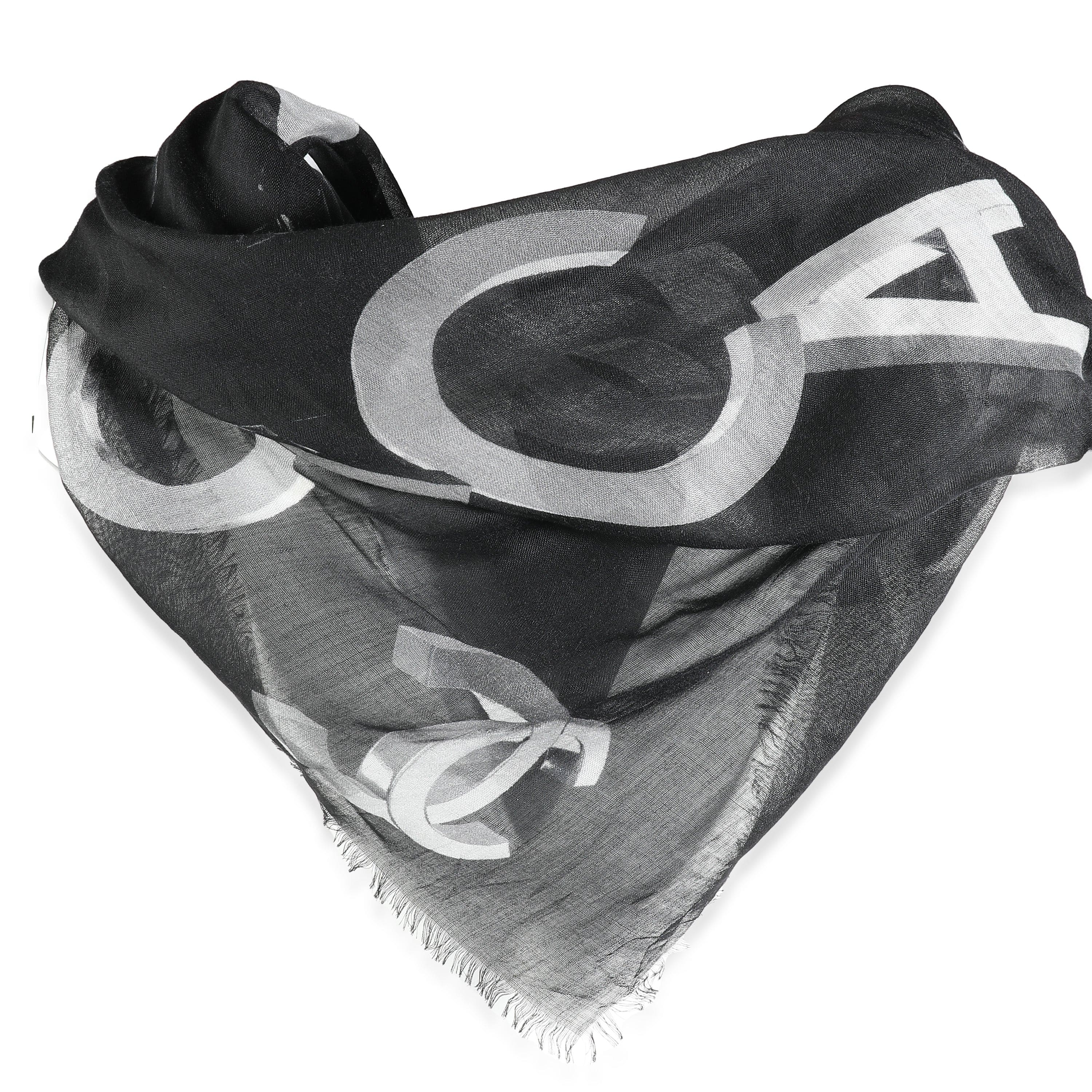 Chanel Chanel Black and Grey Shawl ULC1050