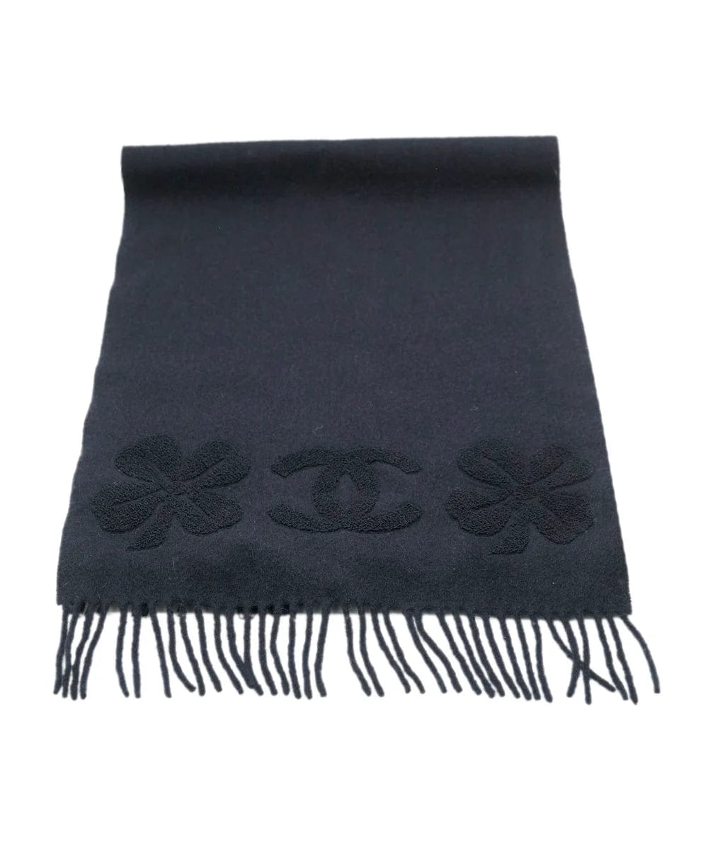 Chanel Chanel Black CC Lucky Charm Scarf - DXBS1116