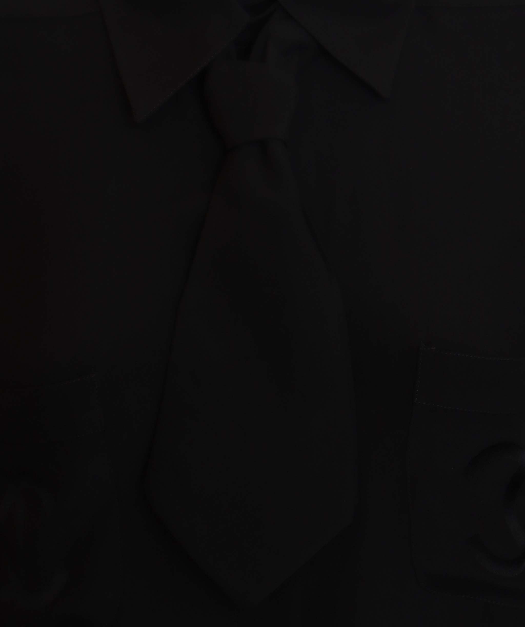 Chanel Chanel Bow Tie Chest Coco Satin Black Long Sleeve Blouse DXBS3688