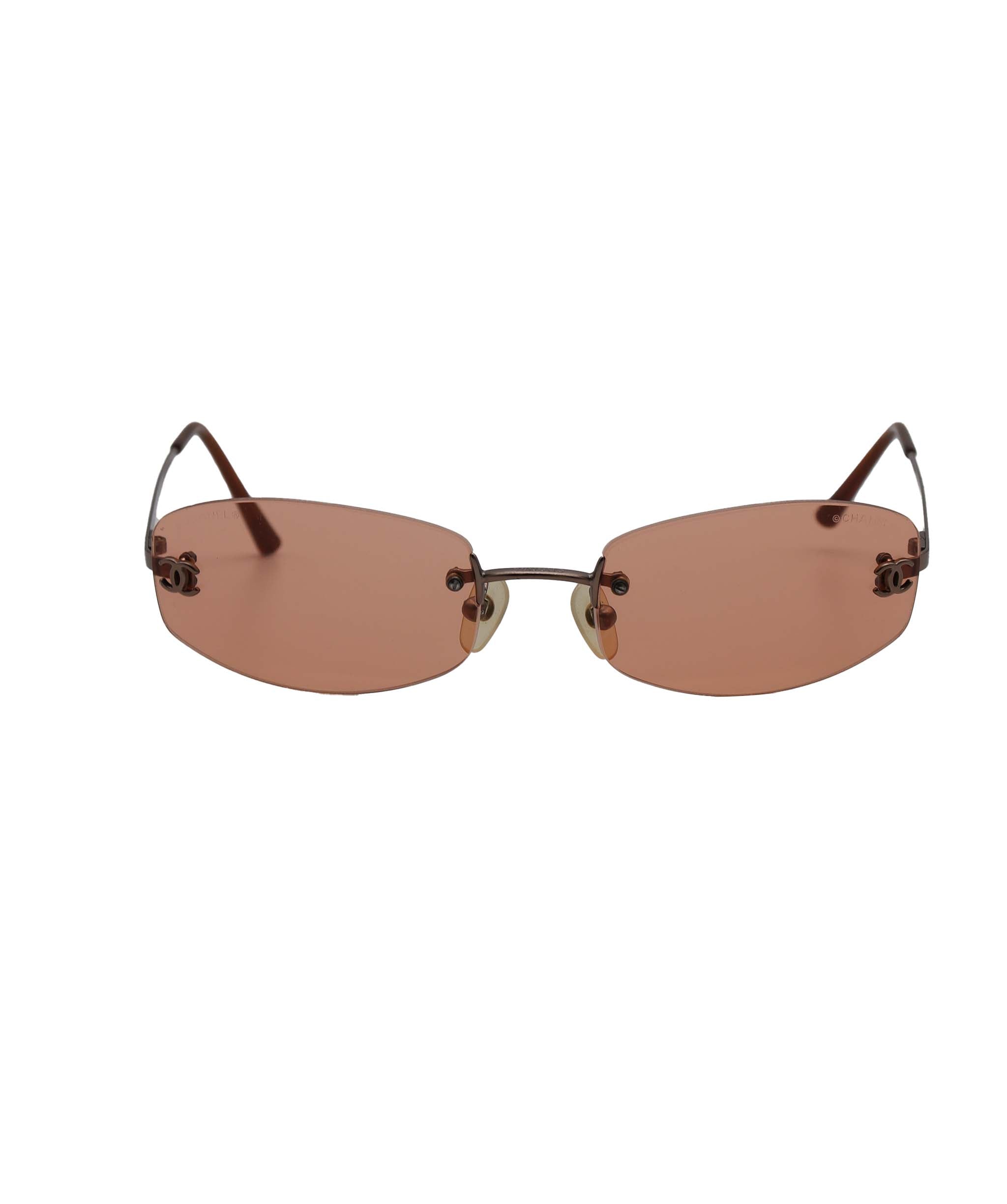 Chanel Chanel Brown Rimless CC Aviators - DXBS0925