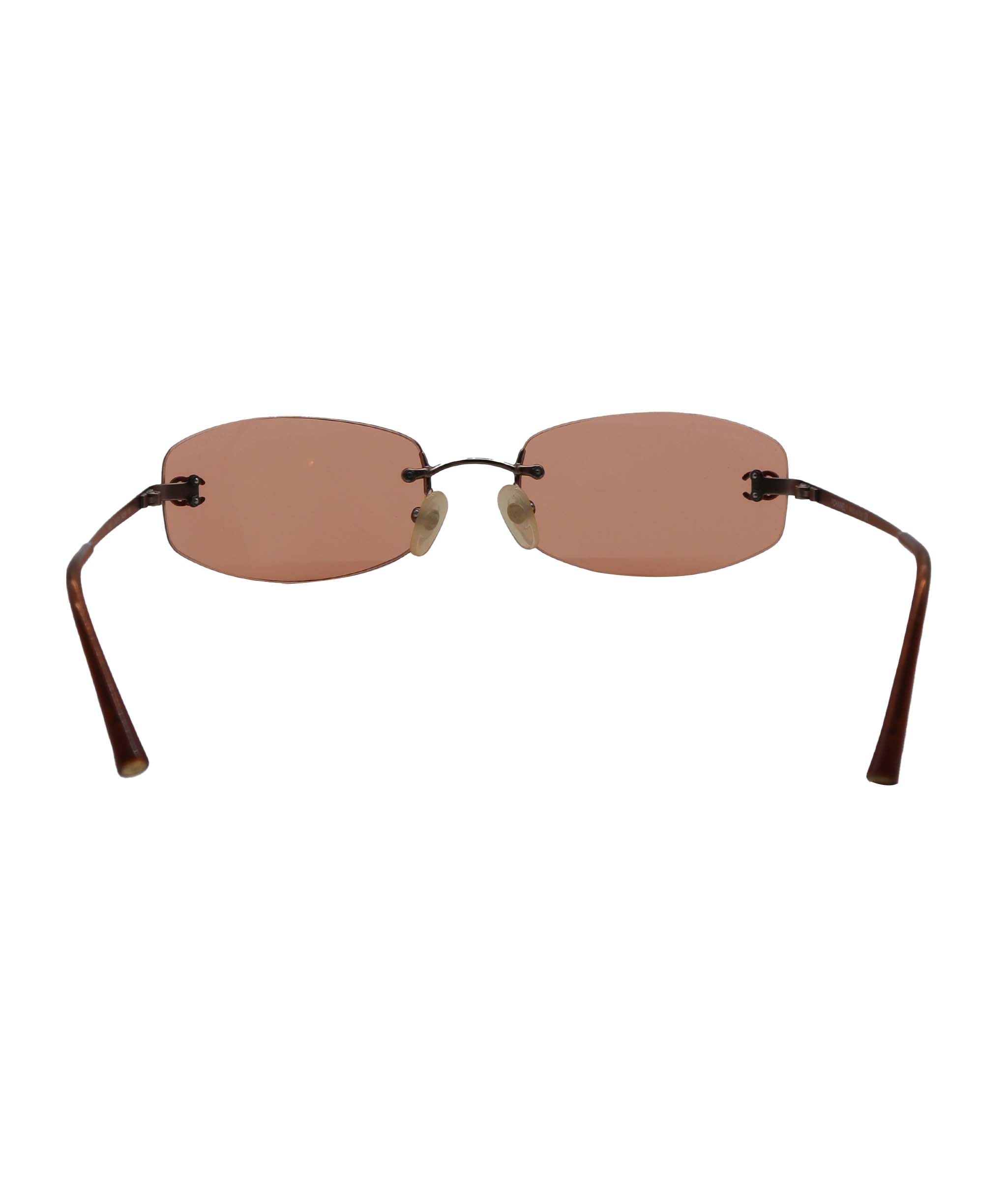 Chanel Chanel Brown Rimless CC Aviators - DXBS0925