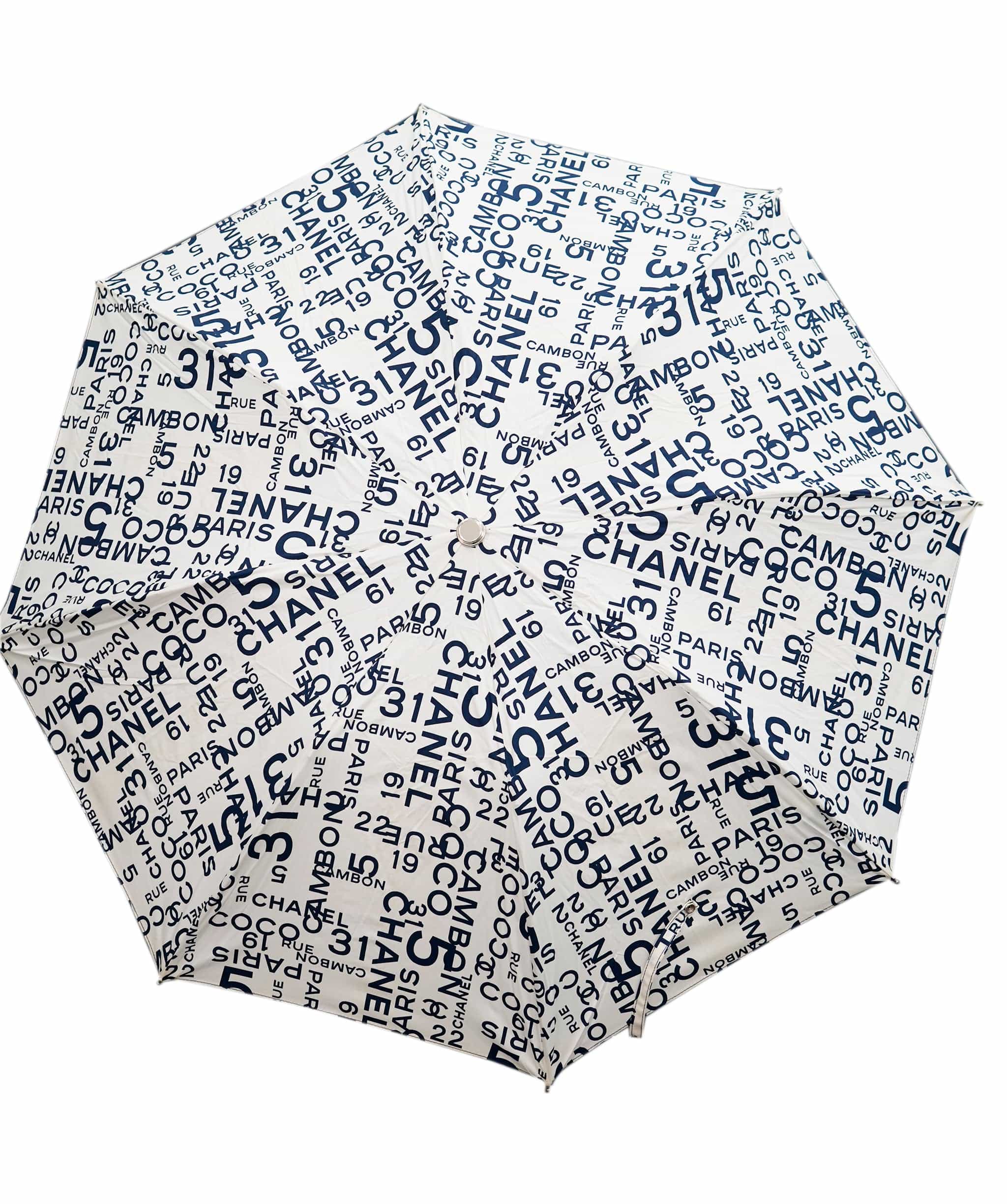 Chanel Chanel Cream & Navy Logo Umbrella - DBXS1646