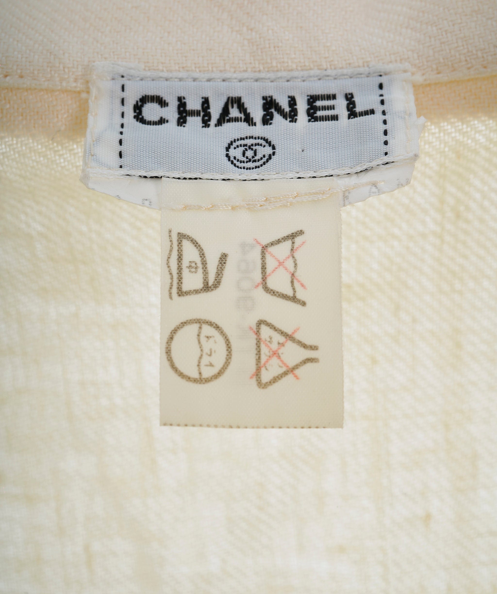 Chanel Chanel Gold buttons linen Jacket Cream  ASL10644