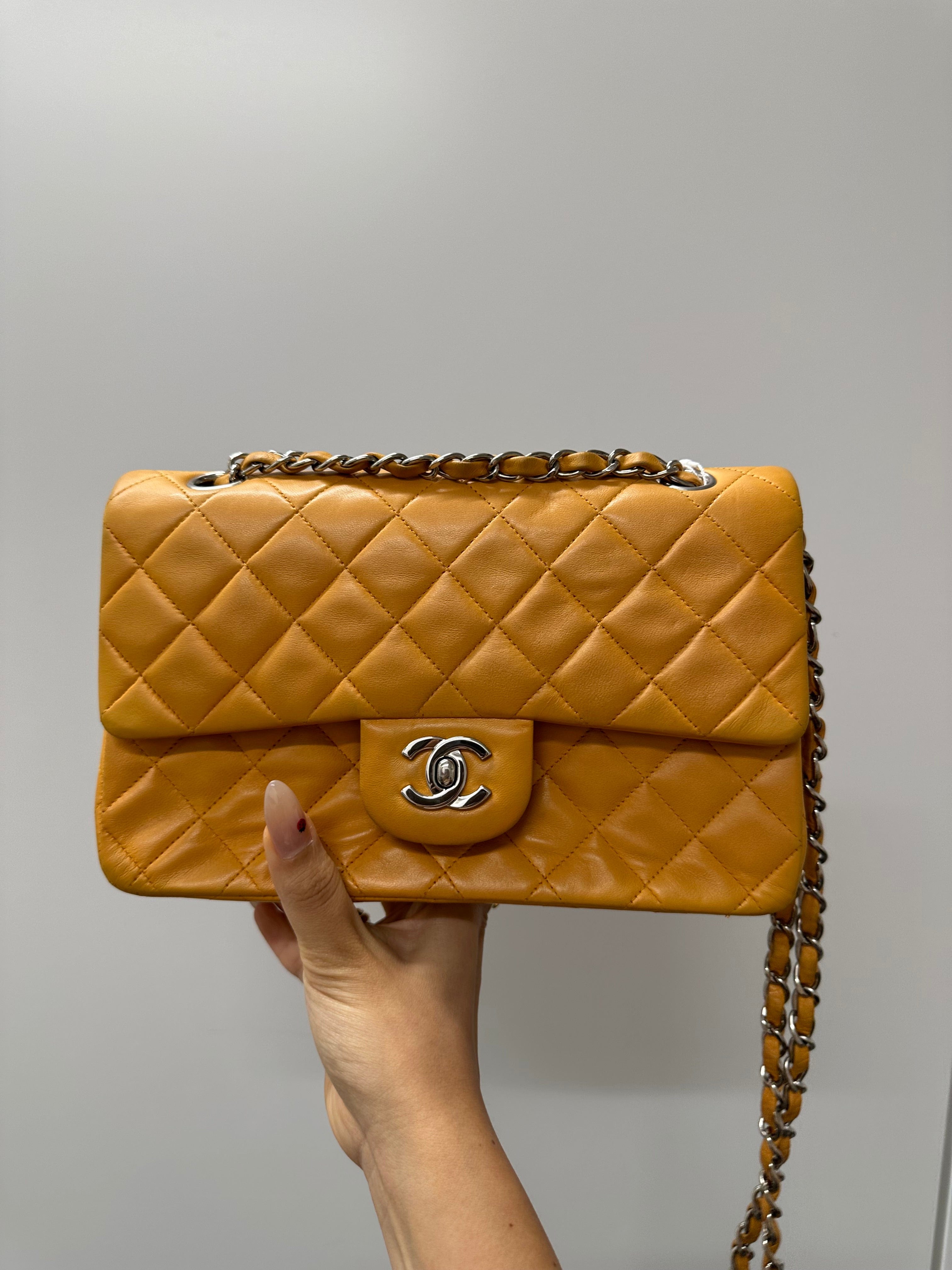 CHANEL CHANEL Lamb Orange SV Matelasse 23 W Flap B0928GDPF5