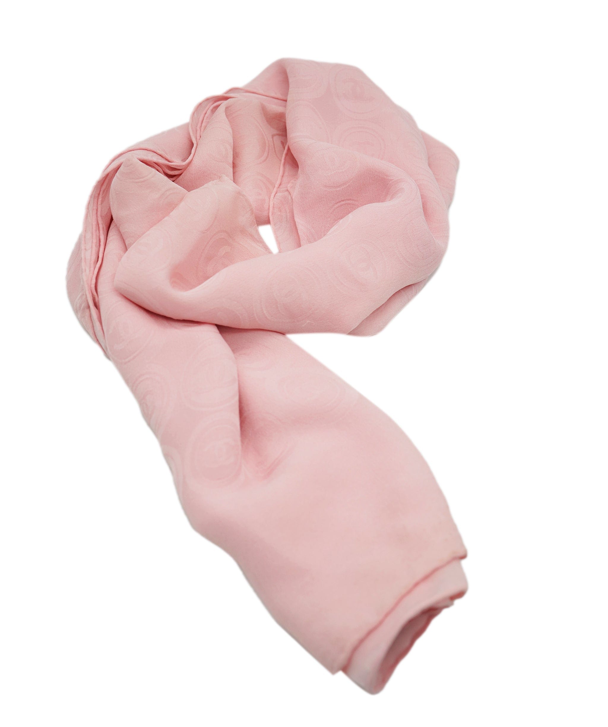 Chanel Chanel Logo Silk Scarf Pink  DBXS2420