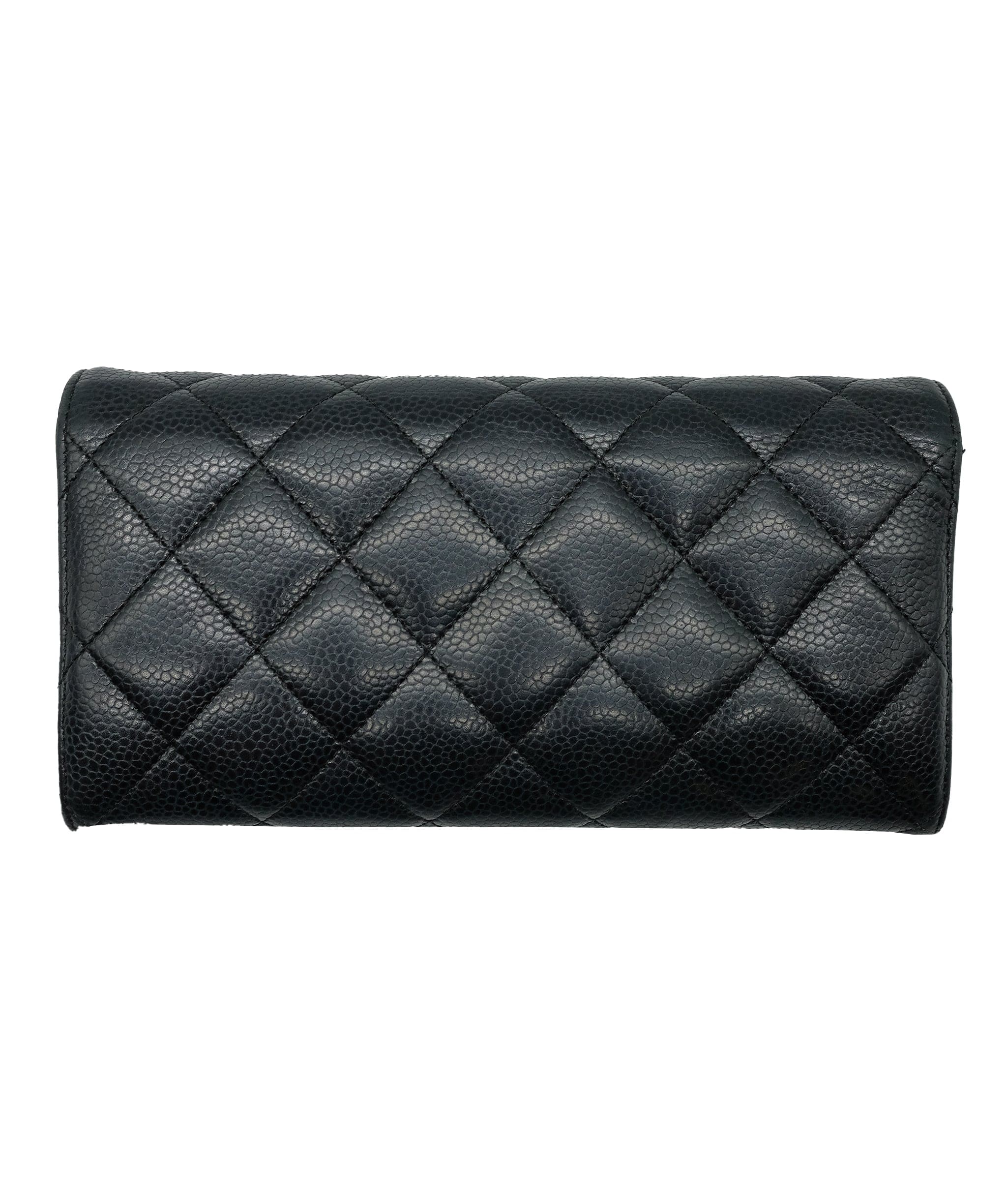 Chanel Chanel Matelasse Caviar Navy Long Wallet  yk12519 DXBS0330