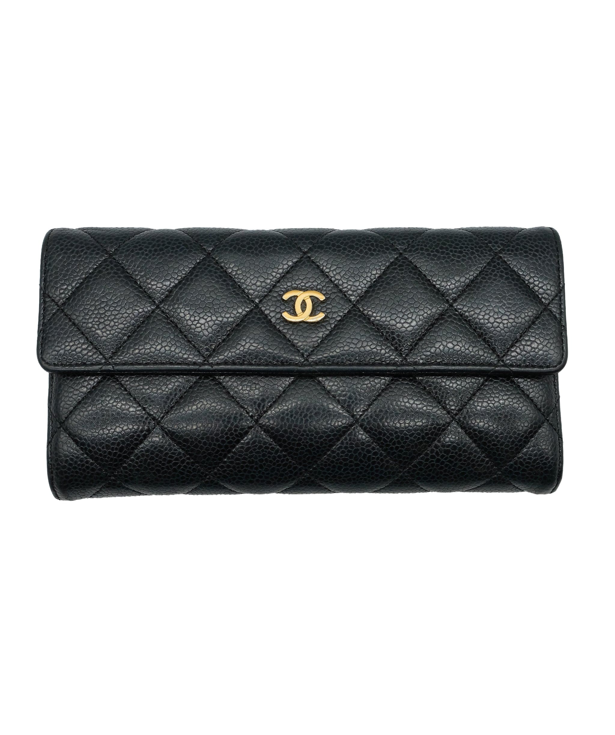 Chanel Chanel Matelasse Caviar Navy Long Wallet  yk12519 DXBS0330