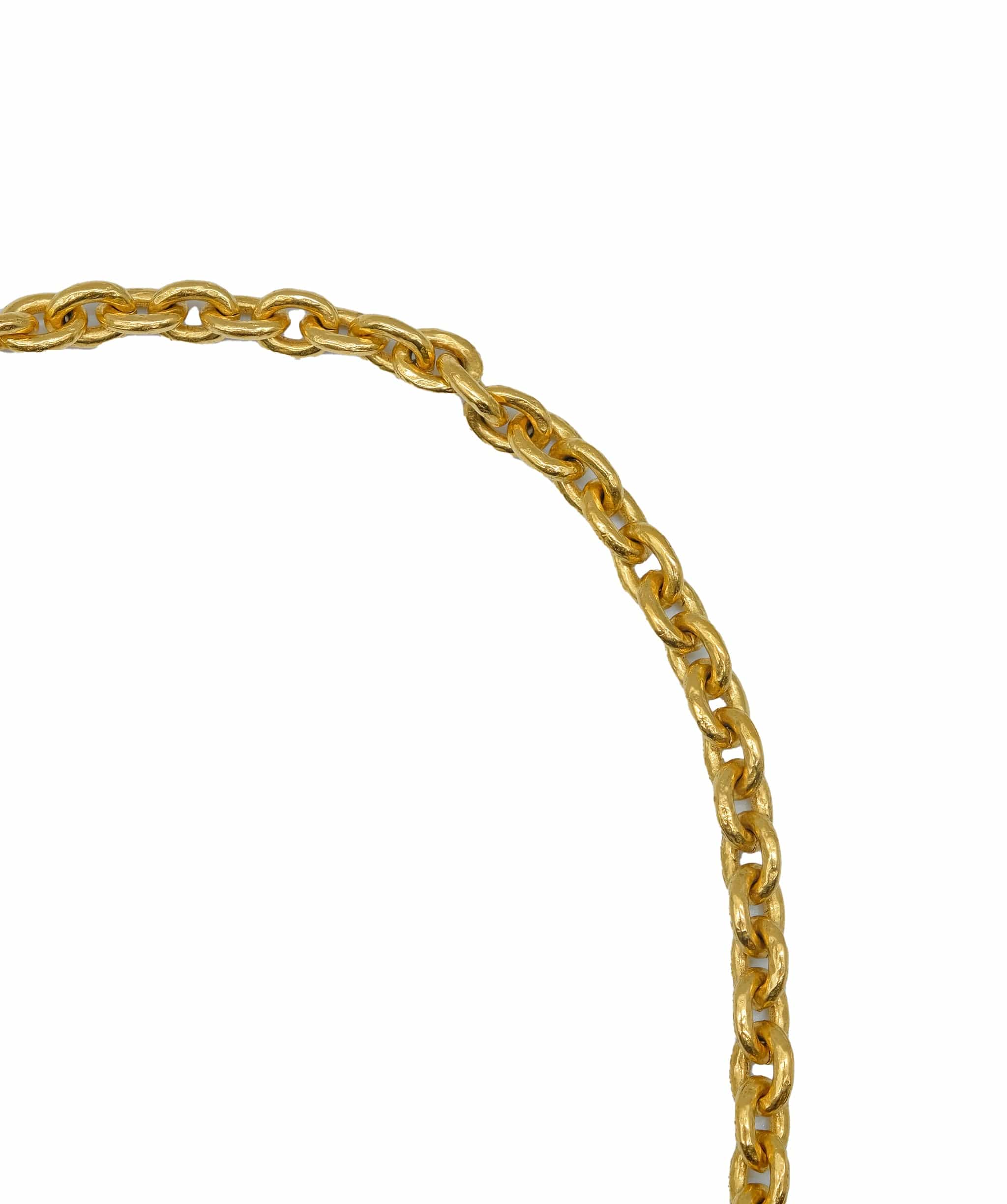 Chanel Chanel Necklace Gold Tone CC Auth 41169A DXBS0311