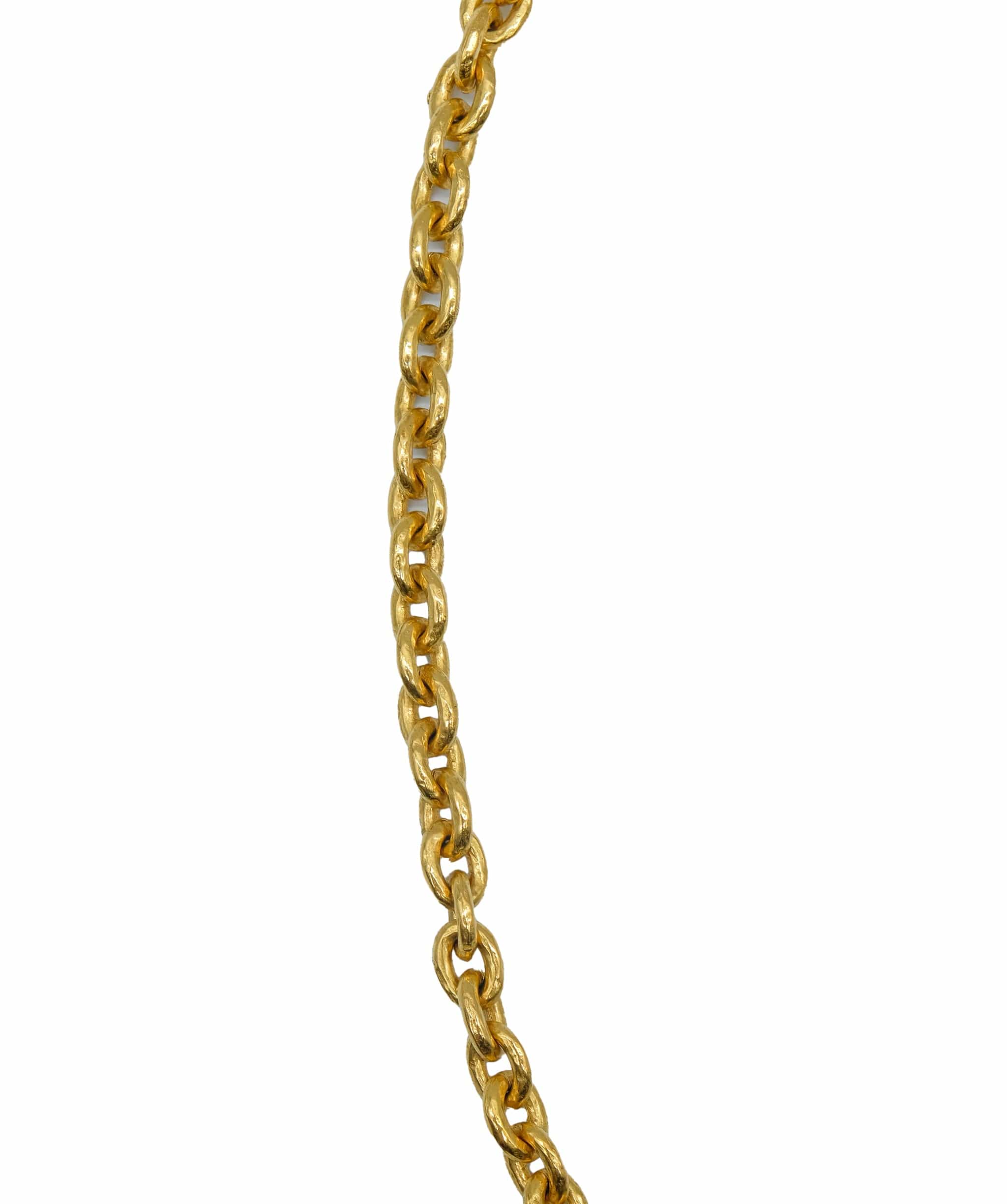 Chanel Chanel Necklace Gold Tone CC Auth 41169A DXBS0311