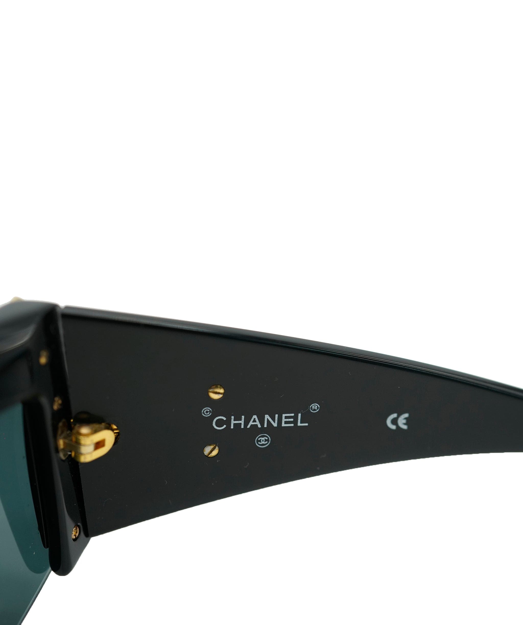 Chanel Chanel Pre-owned 1980-1990s chain-strap rectangle-frame Sunglasses