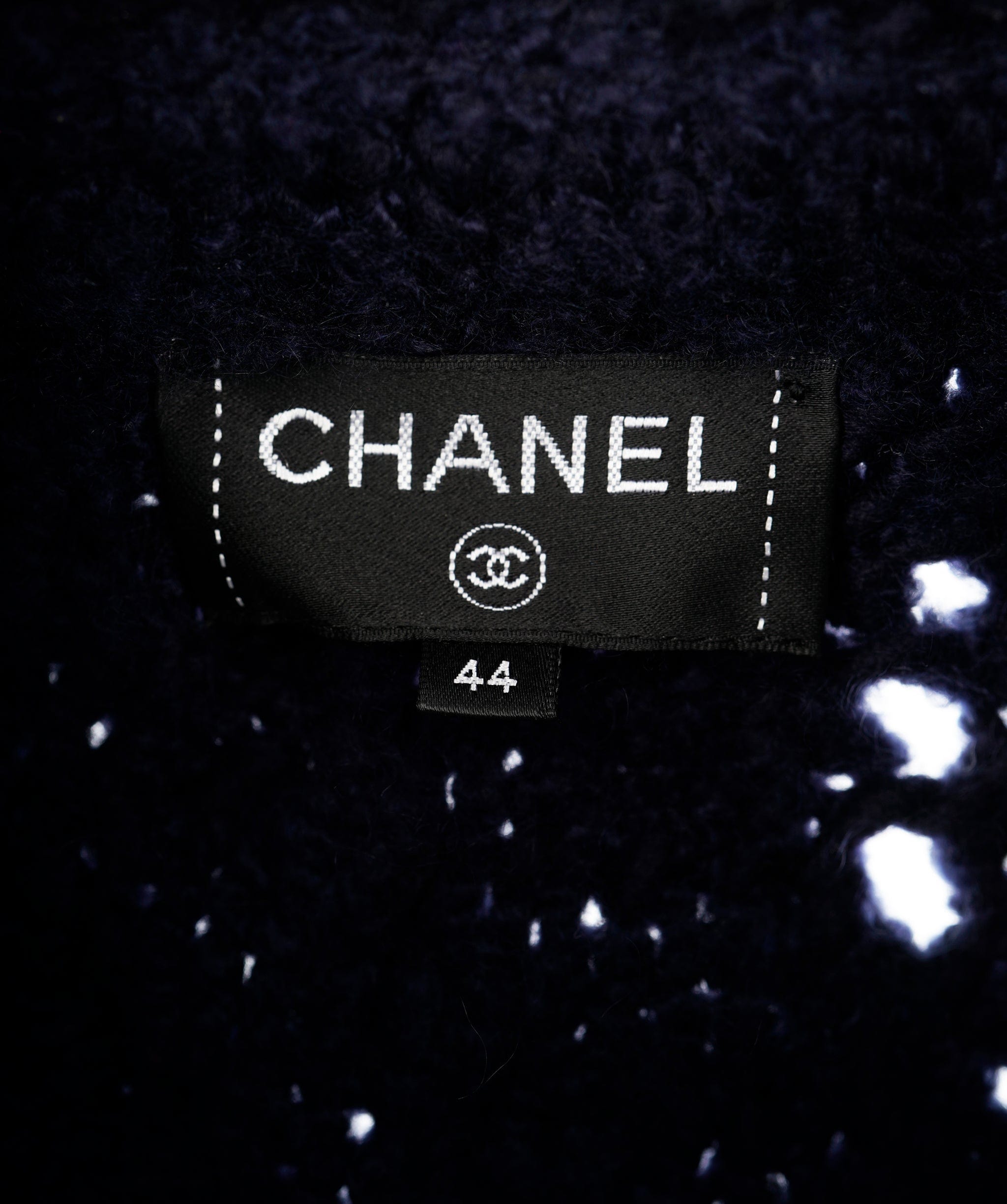 Chanel Chanel Rare CC Navy Long Wool Cardigan with Belt  ALC1787