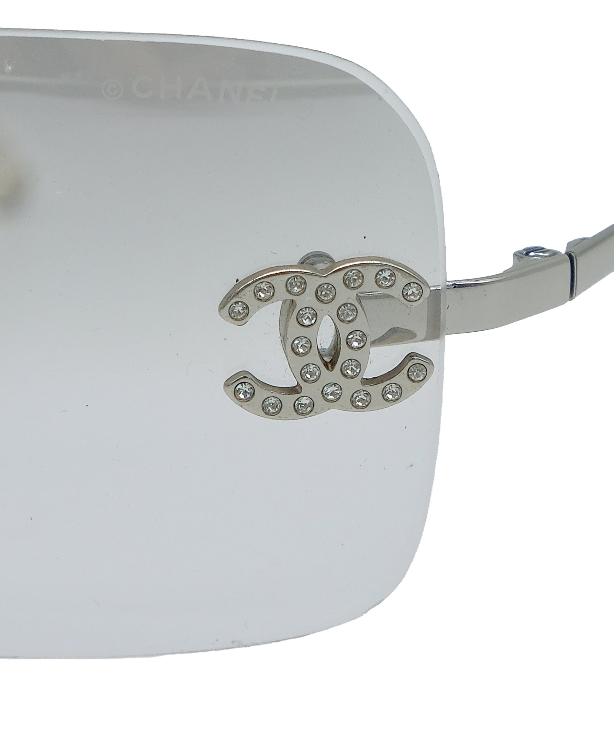 Chanel Chanel Rhinestone Sunglasses Clear ASL10401