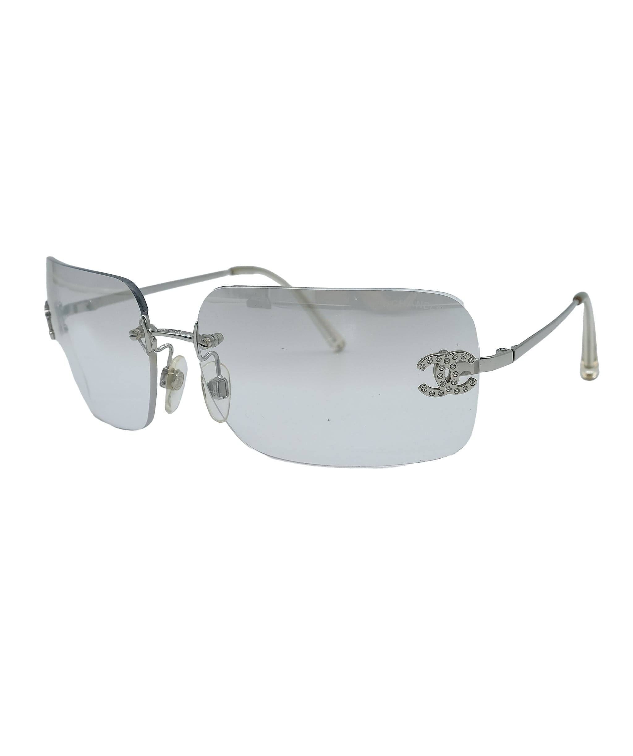 Chanel Chanel Rhinestone Sunglasses Clear ASL10401