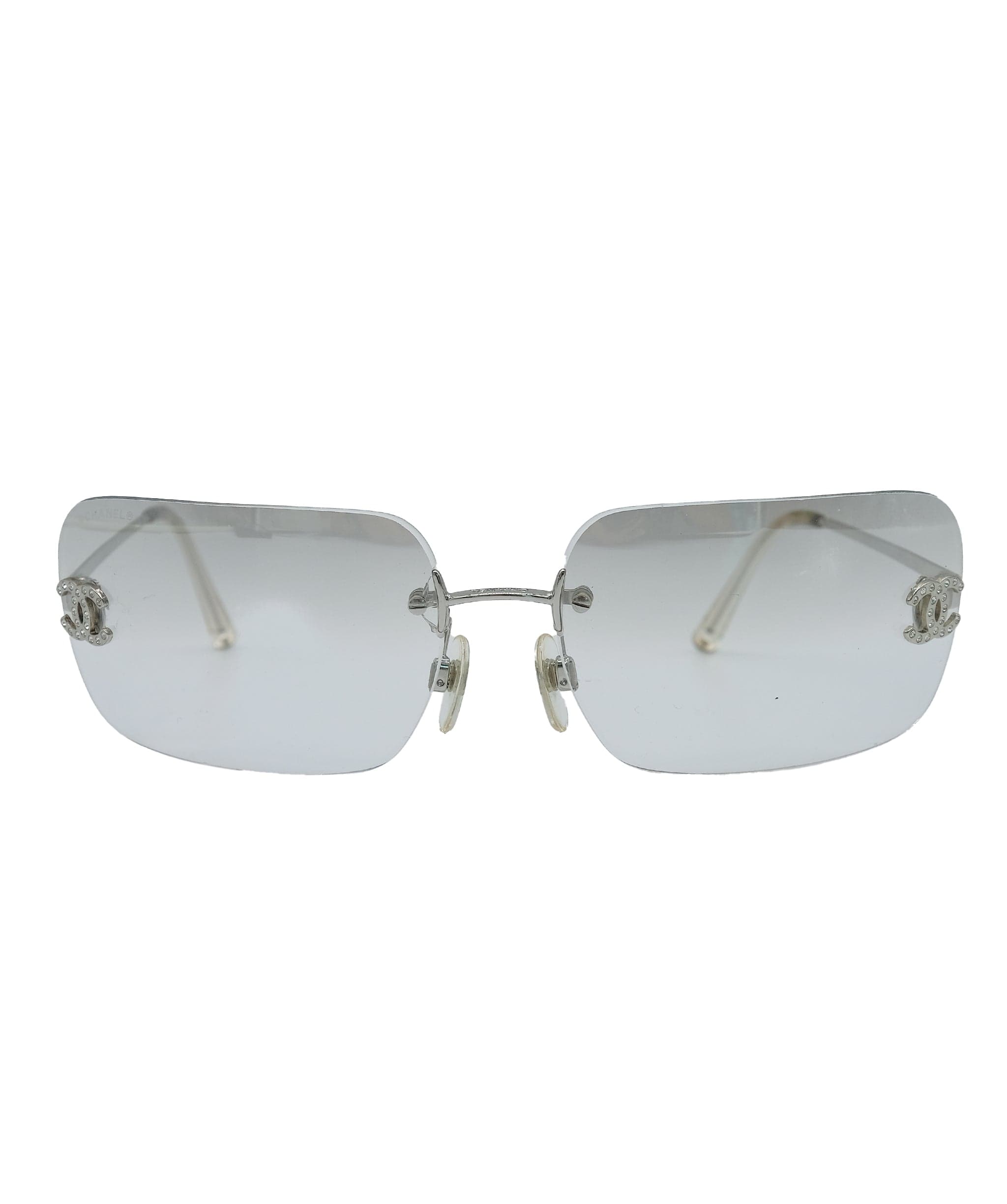 Chanel Chanel Rhinestone Sunglasses Clear ASL10401