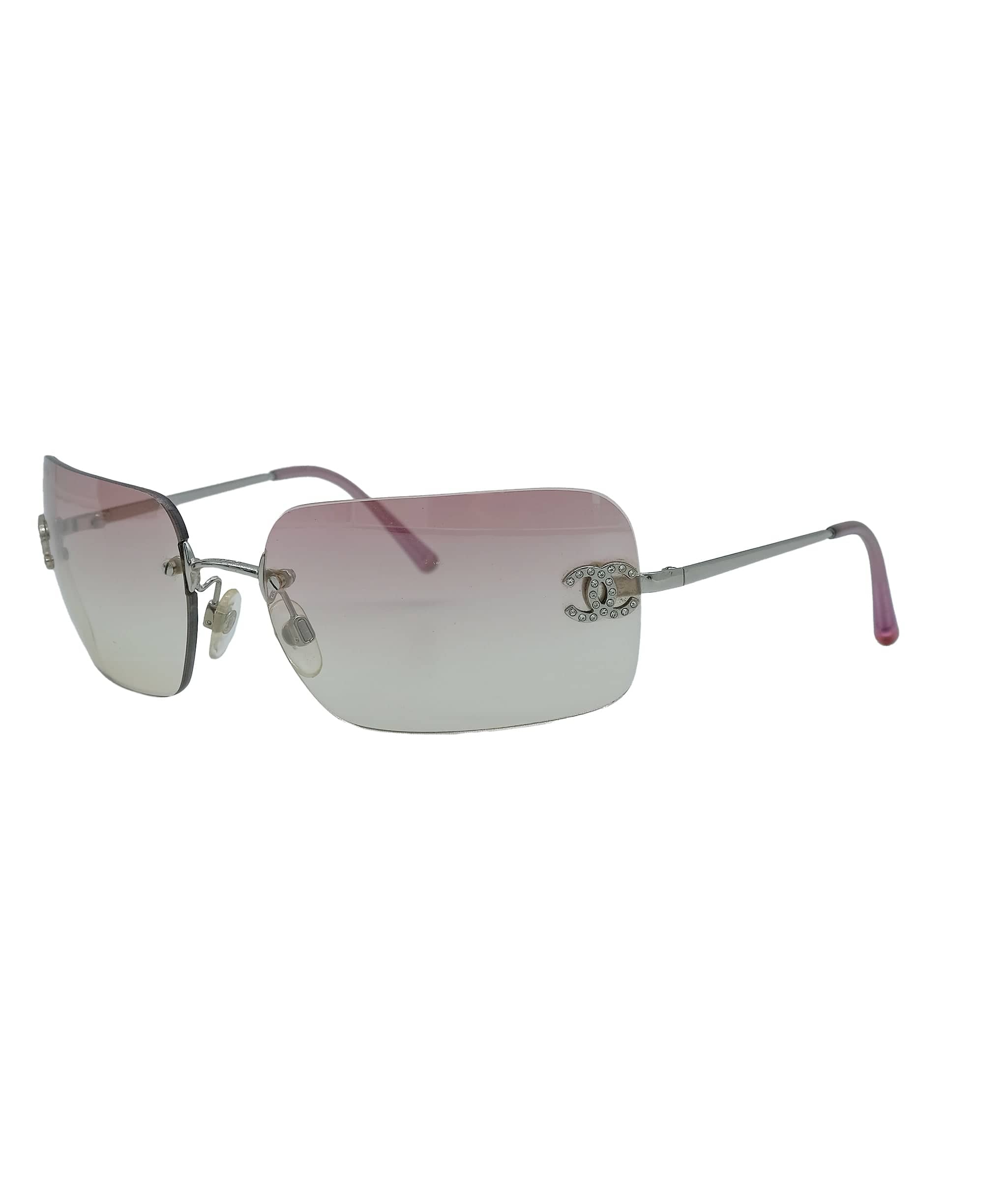 Chanel Chanel Rhinestone Sunglasses Pink ASL10406