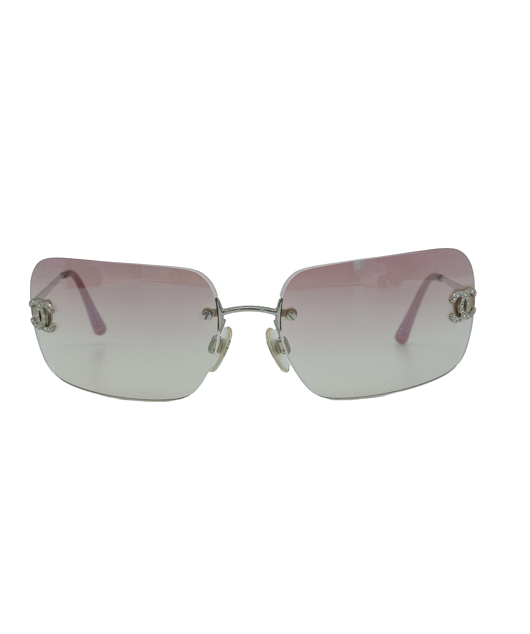 Chanel Chanel Rhinestone Sunglasses Pink ASL10406