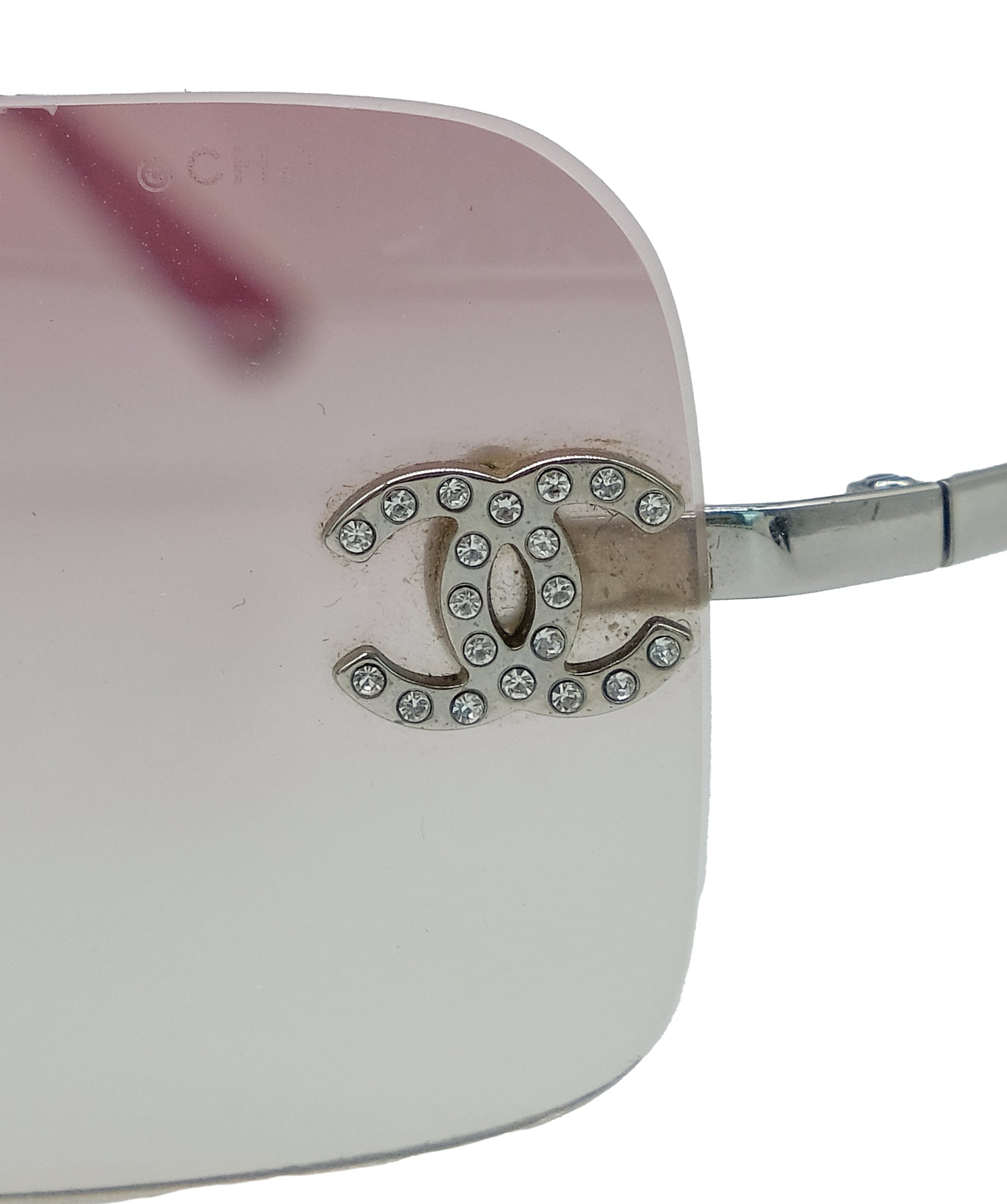 Chanel Chanel Rhinestone Sunglasses Pink ASL10406