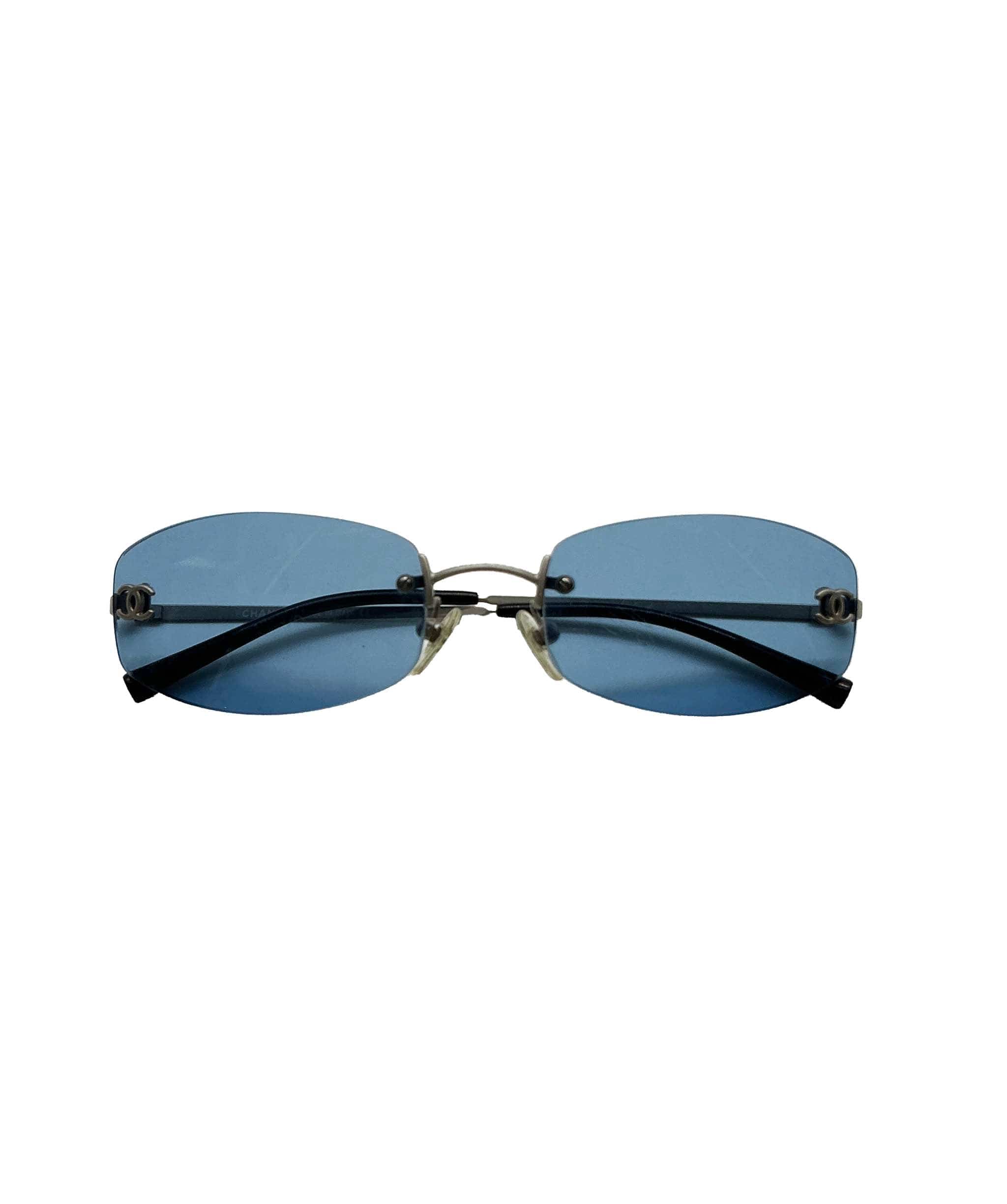 Chanel Chanel Rimless Sunglasses Blue DXBS2443