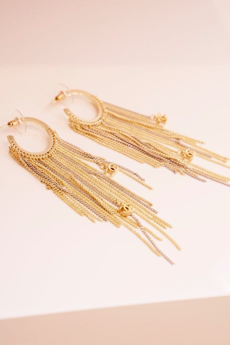 61. Lp x c Tassel CC Stud Earrings - AGL1623