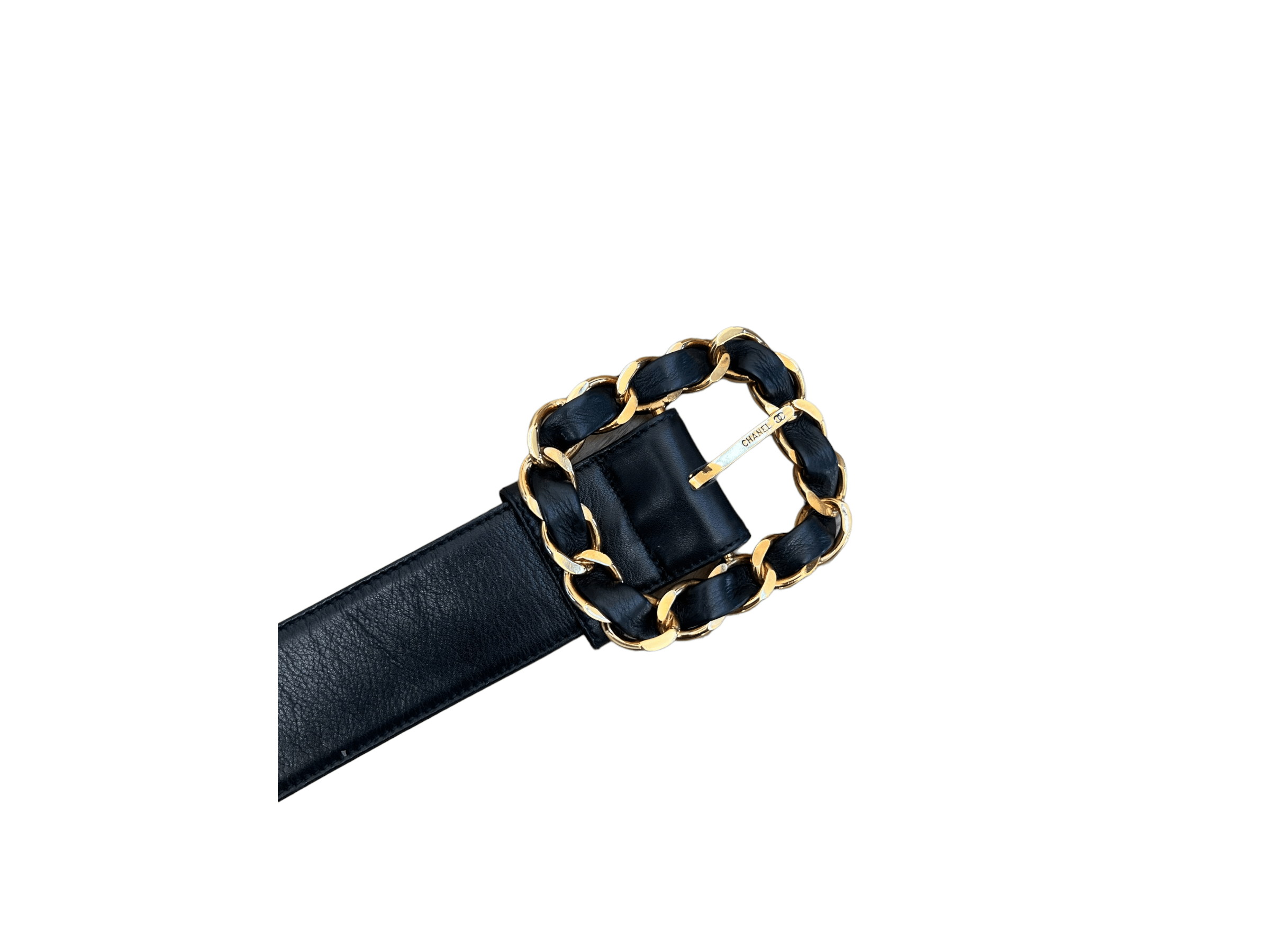 Chanel Chanel Belt Black Gold CC ASL9243