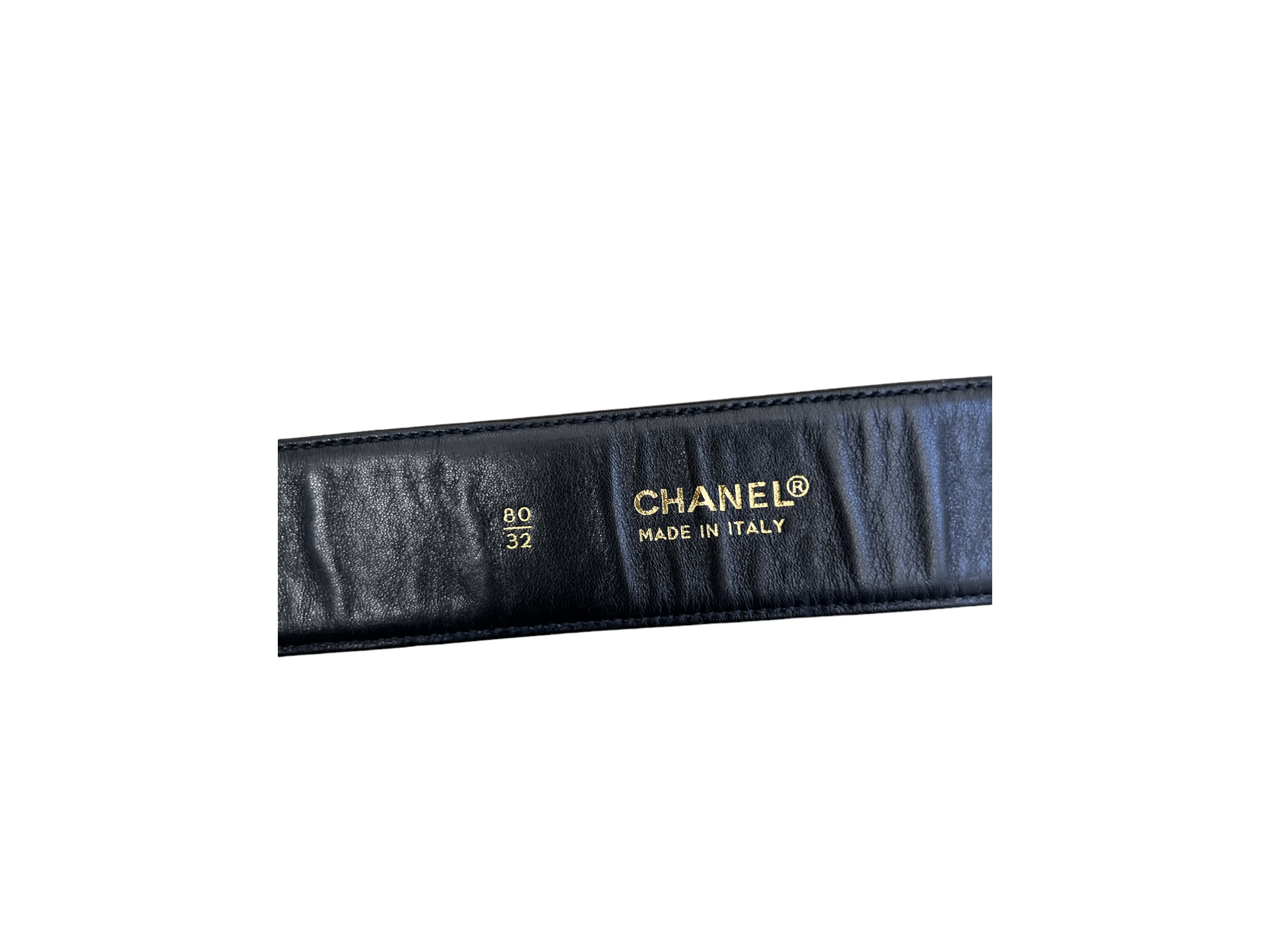 Chanel Chanel Belt Black Gold CC ASL9243